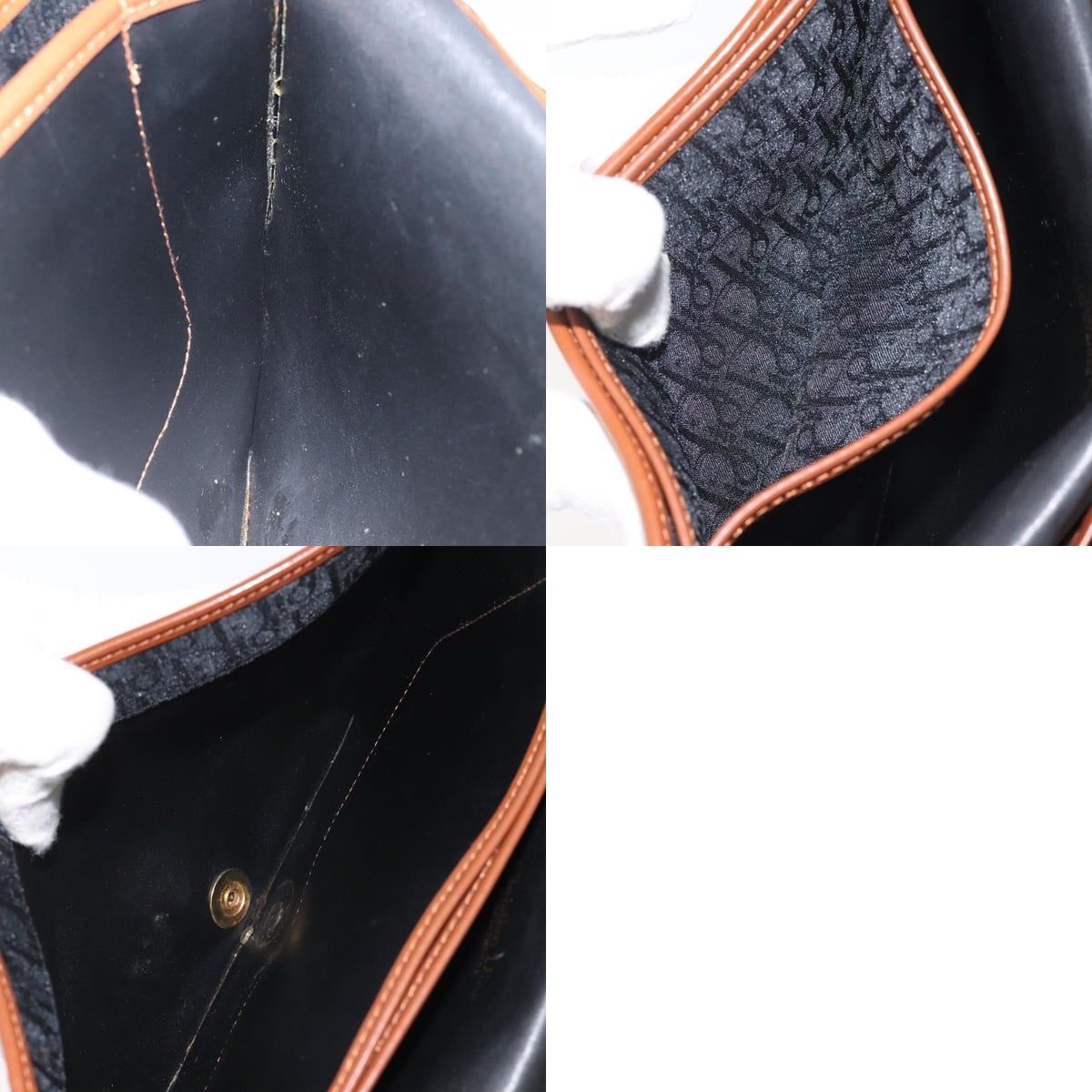 Dior DIOR Trotter Canvas Shoulder Bag Black Size ONE SIZE - 12 Thumbnail