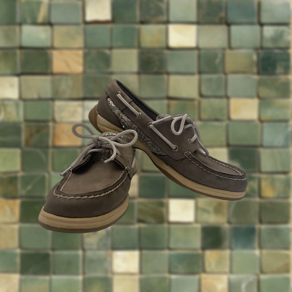 Sperry Sperry Top Sider Women’s 8.5 Brown Slip-On Leather Flat - Womens - Size 8.5 - Brown Sparkly - Top Sider - Sperry Shoes Size M / US 6-8 / IT 42-44 - 1 Thumbnail