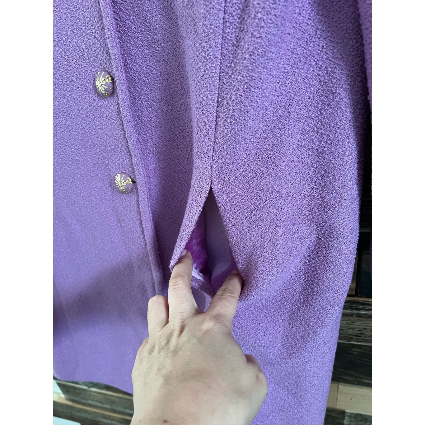 St. John St John Collection Purple Knit Blazer By Marie Gray Size 12 Size XL / US 12-14 / IT 48-50 - 5 Thumbnail