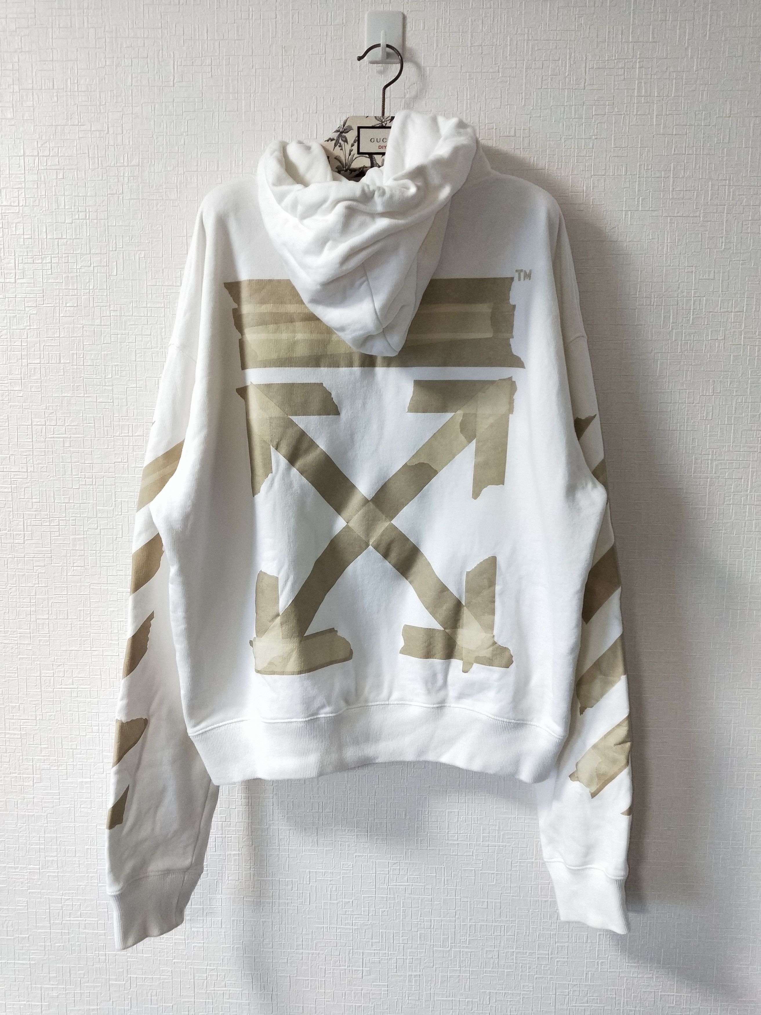 Off-White Gold Tape Arrow Hoodie Size US M / EU 48-50 / 2 - 1 Thumbnail
