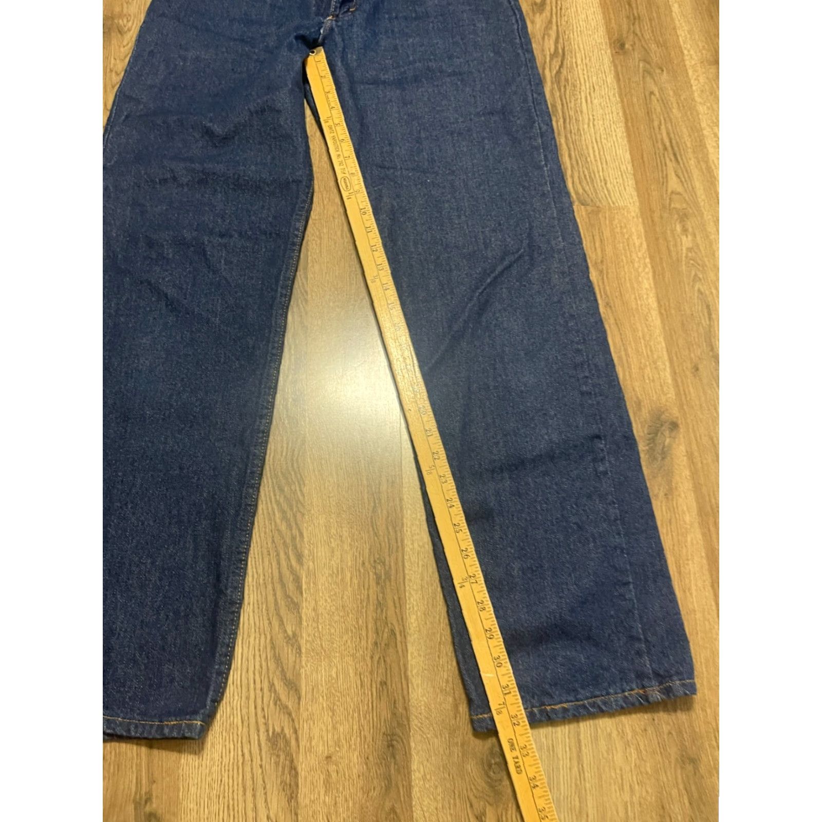 Red Kap RED KAP Jeans, Men, Jeans, 32-32, Blue, Dark Wash, Denim, Straight, 5-Pocket, Cotton, Regular, Inseam 32, Button Zip, Vintage No Size US 32 / EU 48 - 7 Thumbnail