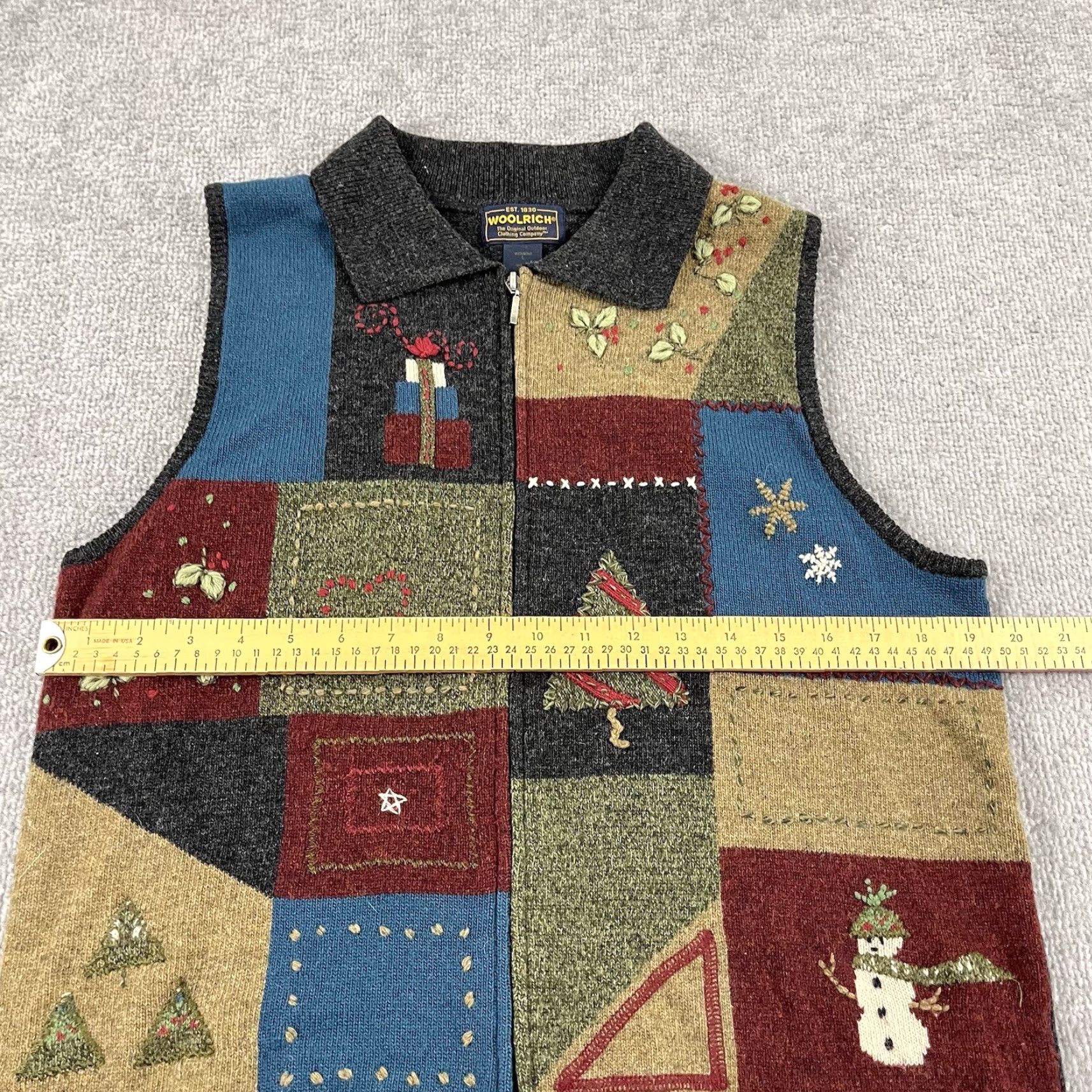 Vintage VINTAGE WOOLRICH Vest Womens Large Gray Fall Winter Holidays Grandma Retro 90s Size L / US 10 / IT 46 - 4 Thumbnail
