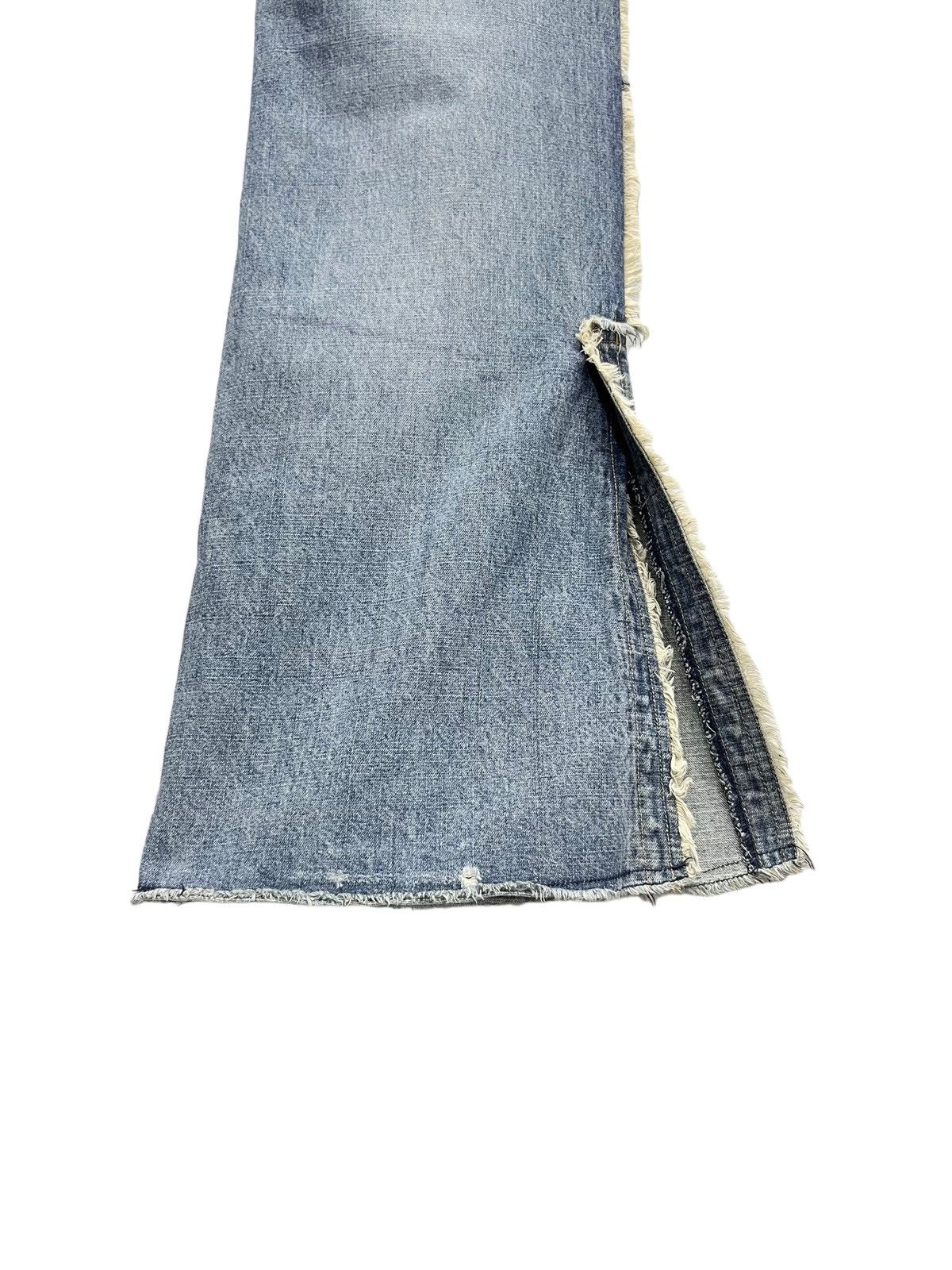 Designer × Japanese Brand × Vintage 🔥FYE 90’s Japanese Denim Frayed Side Bell Bottom Flared Size 32" / US 10 / IT 46 - 18 Thumbnail