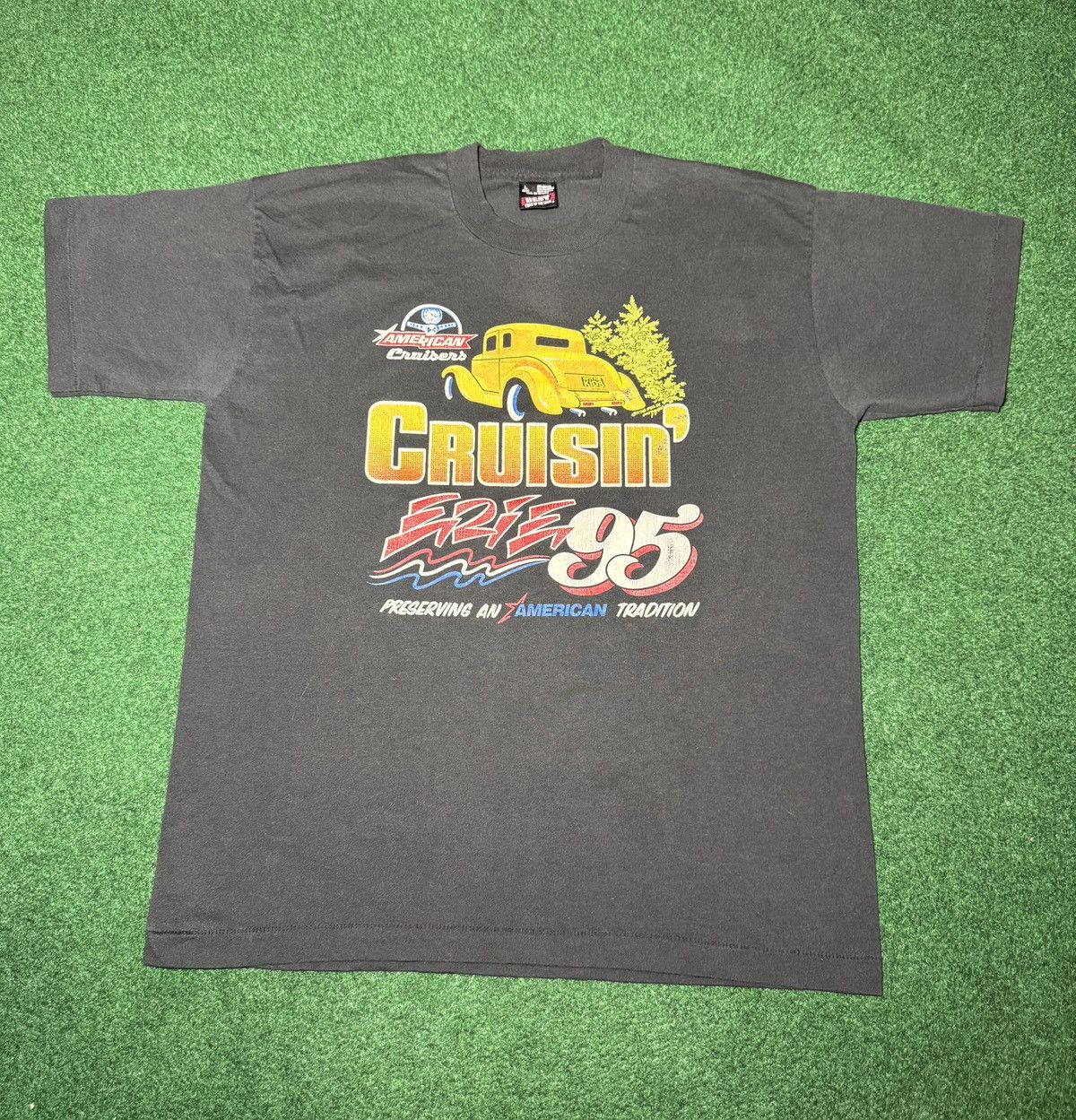 Vintage 90s American Cruisers Erie Pa Hot Rod Muscle Car T Shirt Size US L / EU 52-54 / 3 - 1 Thumbnail
