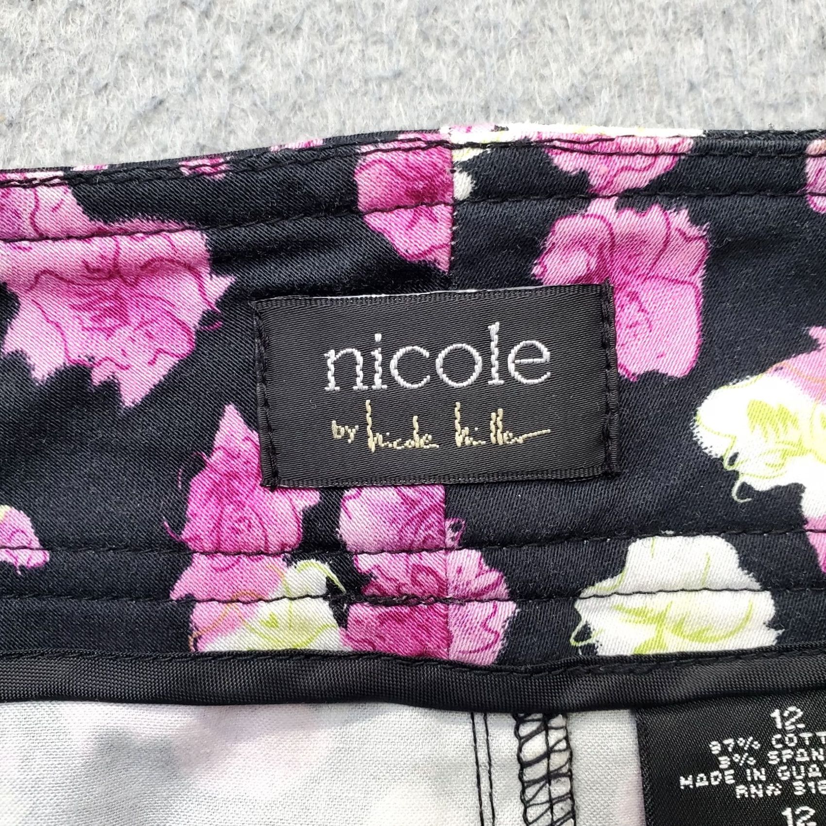 Nicole Miller Nicole Miller Skirt Womens 12 Multi Floral Stretch Front Zip Pencil Short Vintage: No Mens Women Girls Size 34" / US 12 / IT 48 - 5 Thumbnail