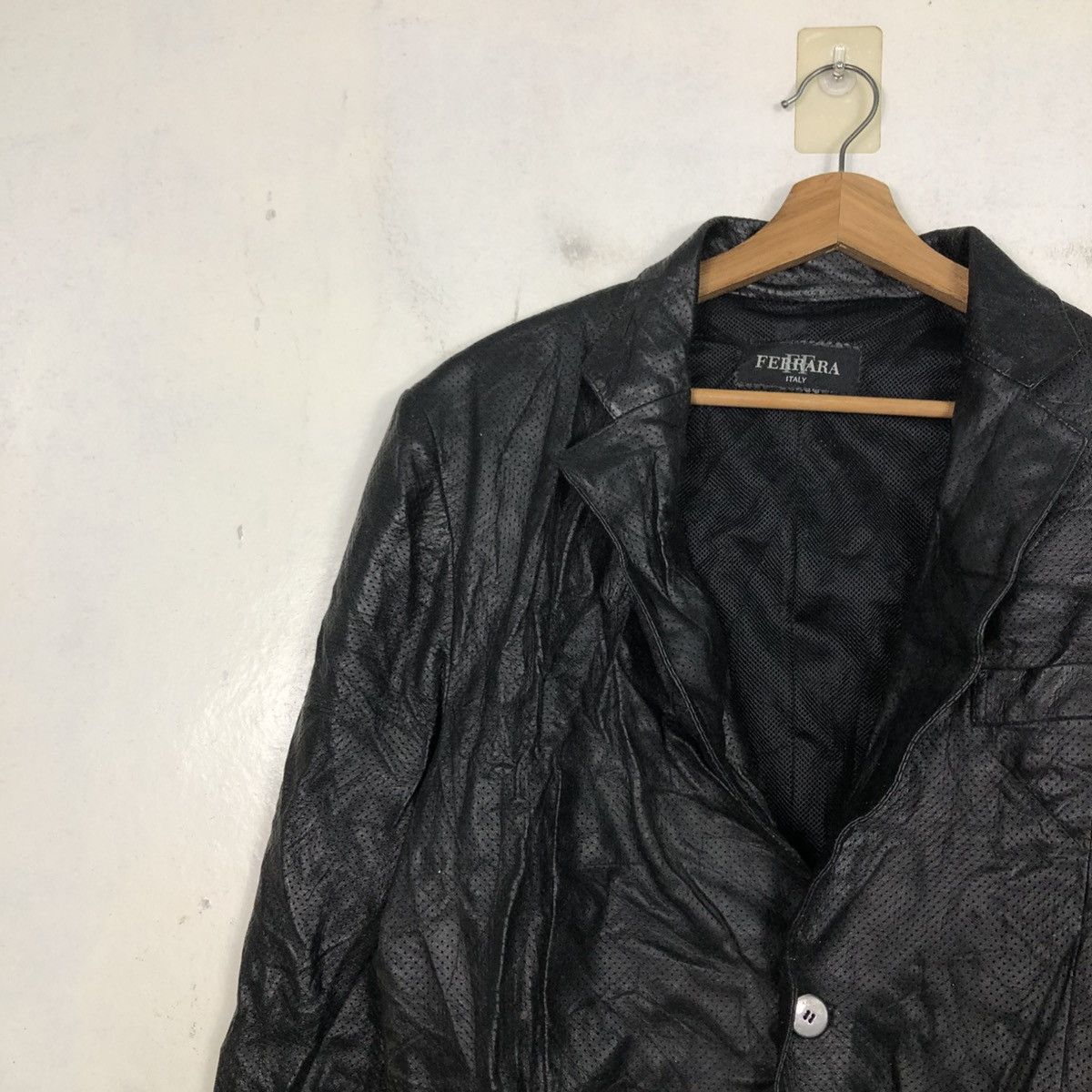 Japanese Brand Vintage Leather Jacket Ferrara Italy Issey Miyake Size US M / EU 48-50 / 2 - 9 Thumbnail