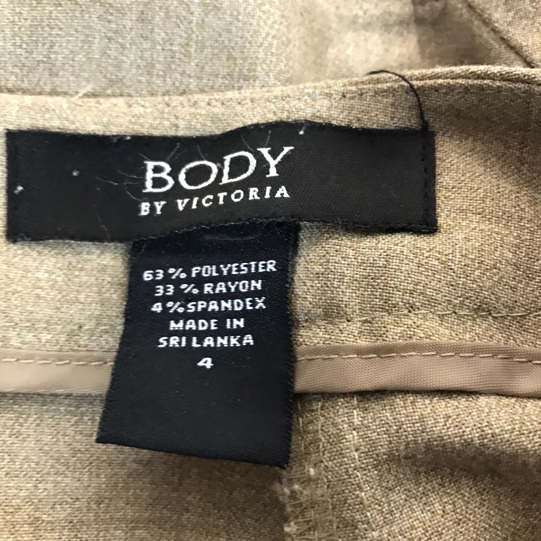 Vintage Body By Victoria Midi Skirt Womens Size 4 Brown Straight Lightweight Stretch Size 27" / US 4 / IT 40 - 3 Thumbnail