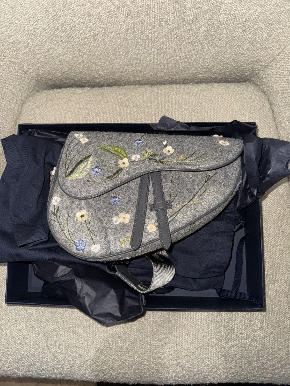 Dior Rare 1/4 Couture Embroidered Saddle bag Size ONE SIZE - 4 Thumbnail