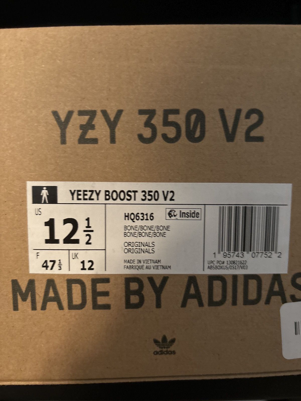 Adidas Yeezy Boost 350 V2 ‘Bone’ Size US 12.5 / EU 45-46 - 8 Thumbnail
