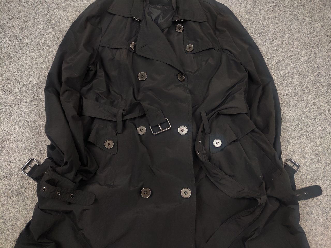 MAX&Co. MAX&co Design Max Mara long Trench coat Nylon Belt Jacket Size L / US 10 / IT 46 - 4 Thumbnail