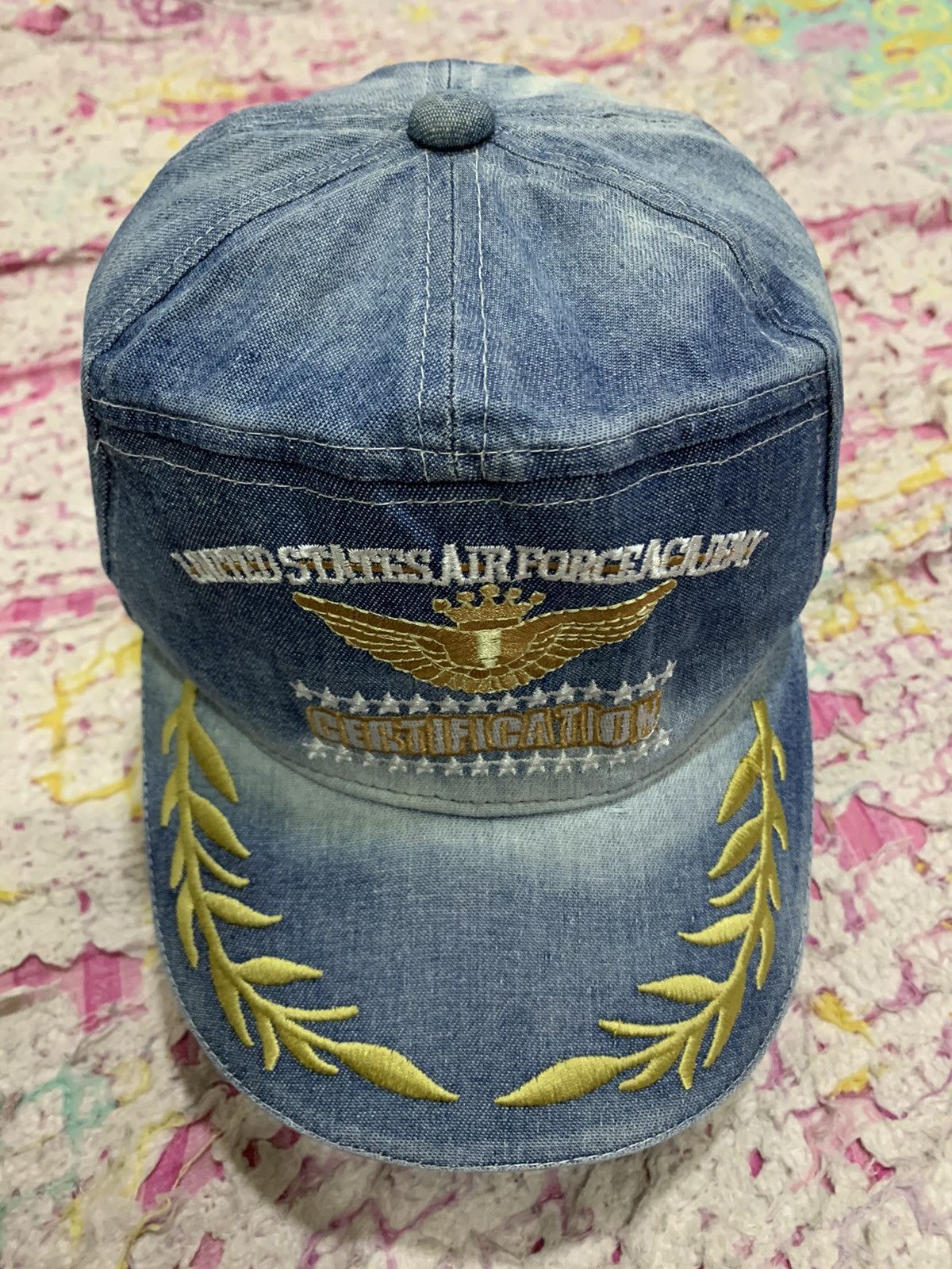 Vintage Denim Baseball Cap United Air Force Academy Faded Size ONE SIZE - 1 Thumbnail