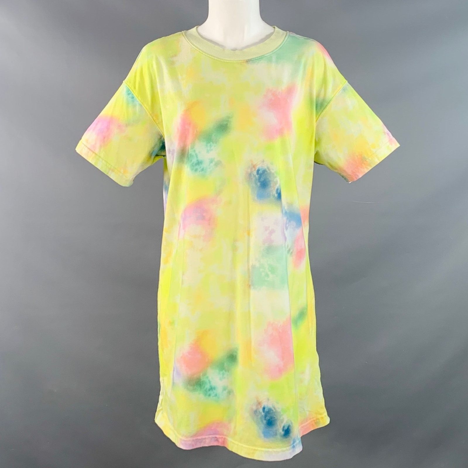 Alice + Olivia Multi Color Cotton Tie Dye Oversized Crew Neck T-Shirt Size M / US 6-8 / IT 42-44 - 1 Thumbnail