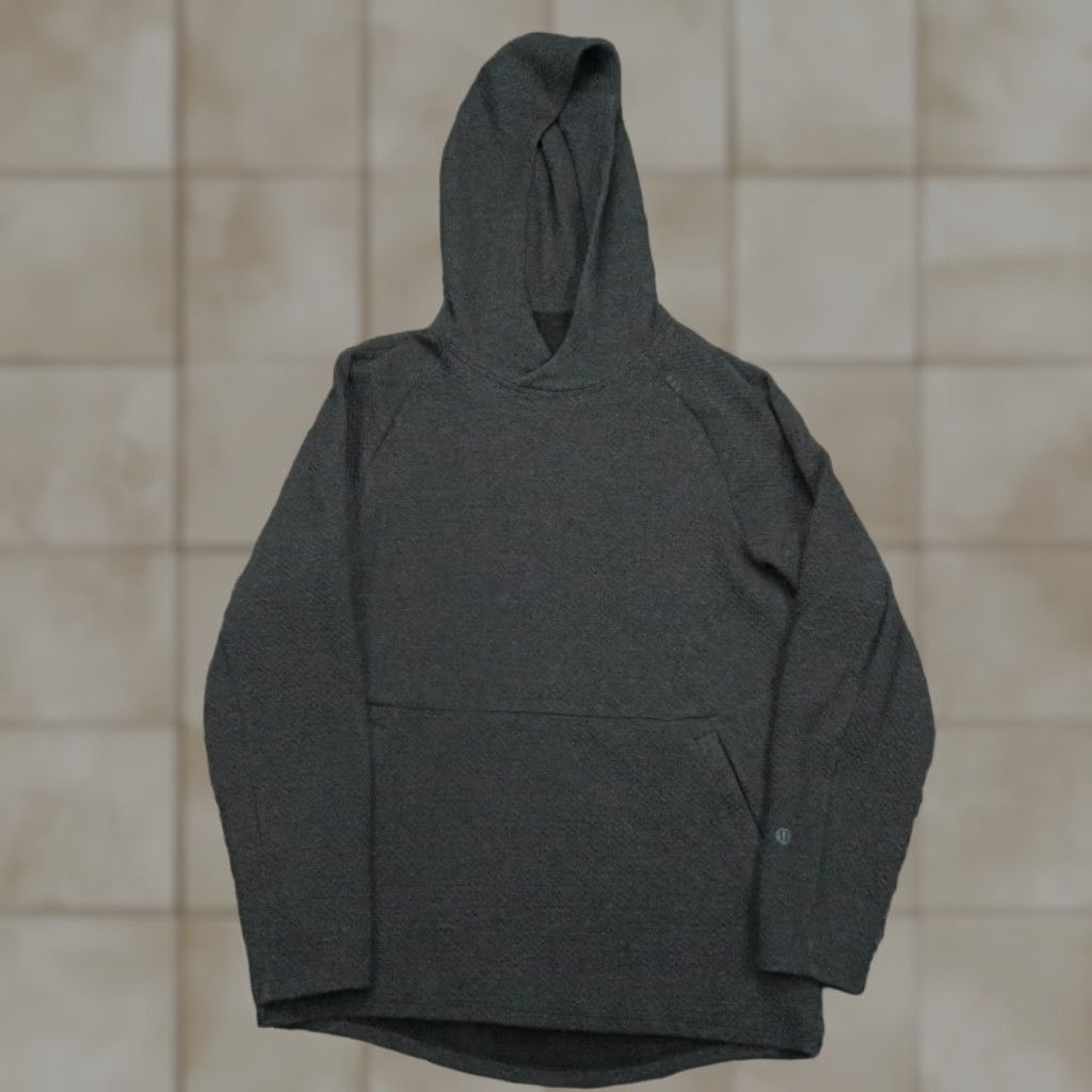 Lululemon Lululemon Hoodie Men XS Gray At Ease Textured Pullover Long Sleeve Breathable Hooded Pockets Stretch Mens Size US XS / EU 42 / 0 - 1 Thumbnail