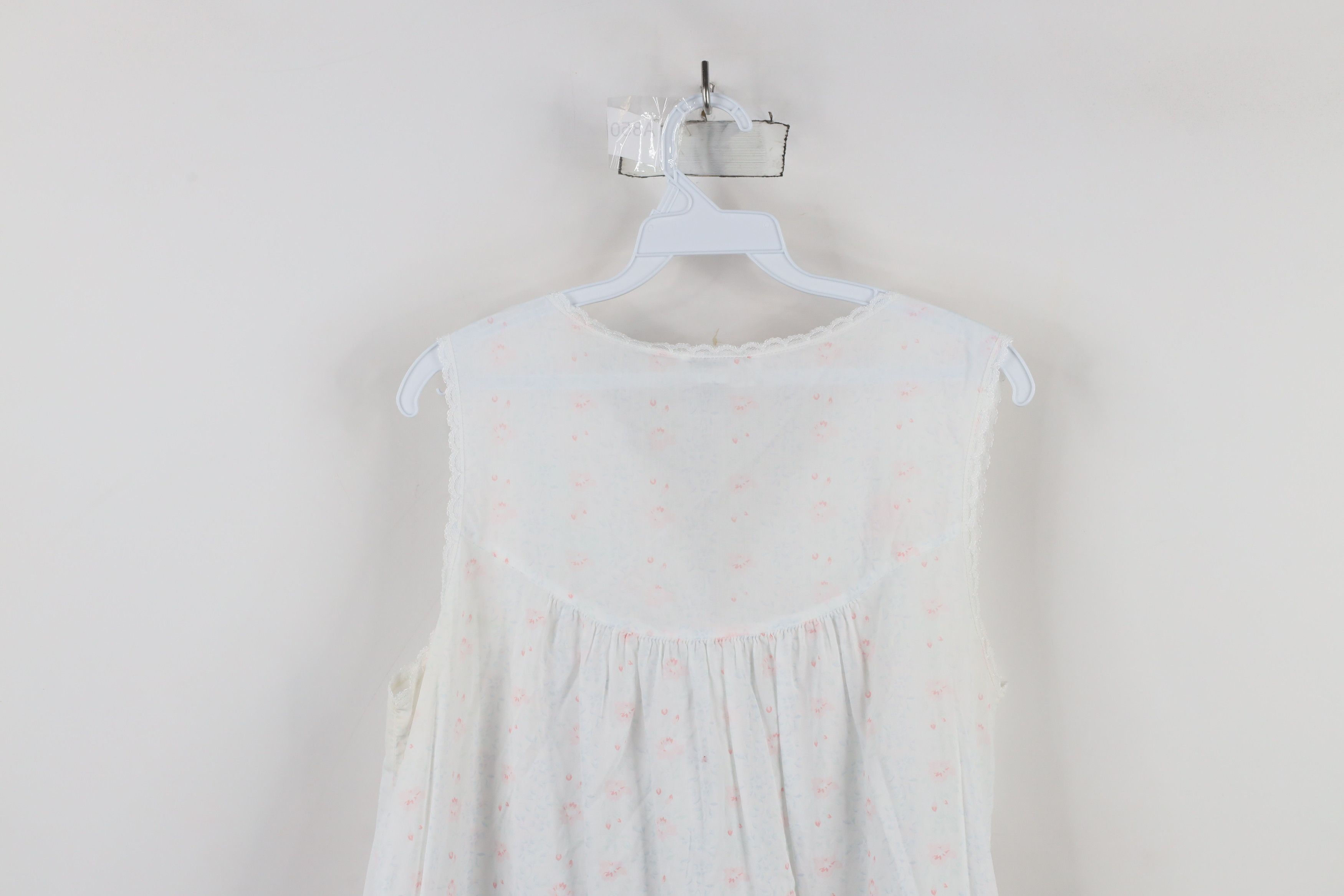 Vintage Vintage 90s Miss Elaine Lace Knit Sleeveless Night Gown Size M / US 6-8 / IT 42-44 - 12 Thumbnail