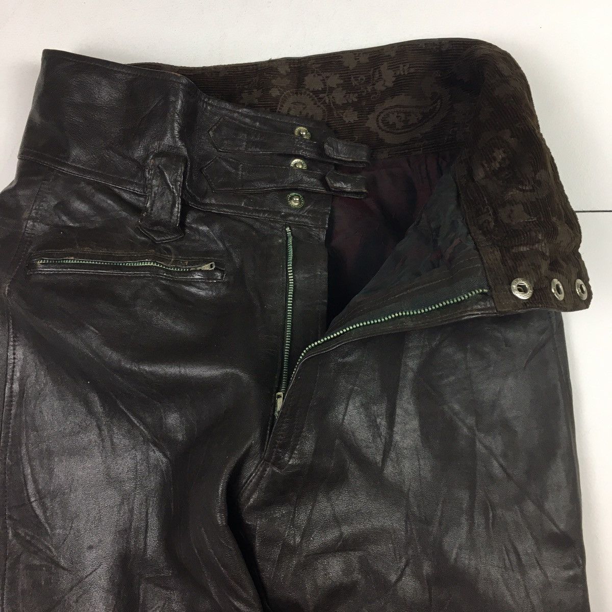GOREWEAR × Kadoya Vintage Kadoya Leather Biker Pant Size US 33 - 10 Thumbnail