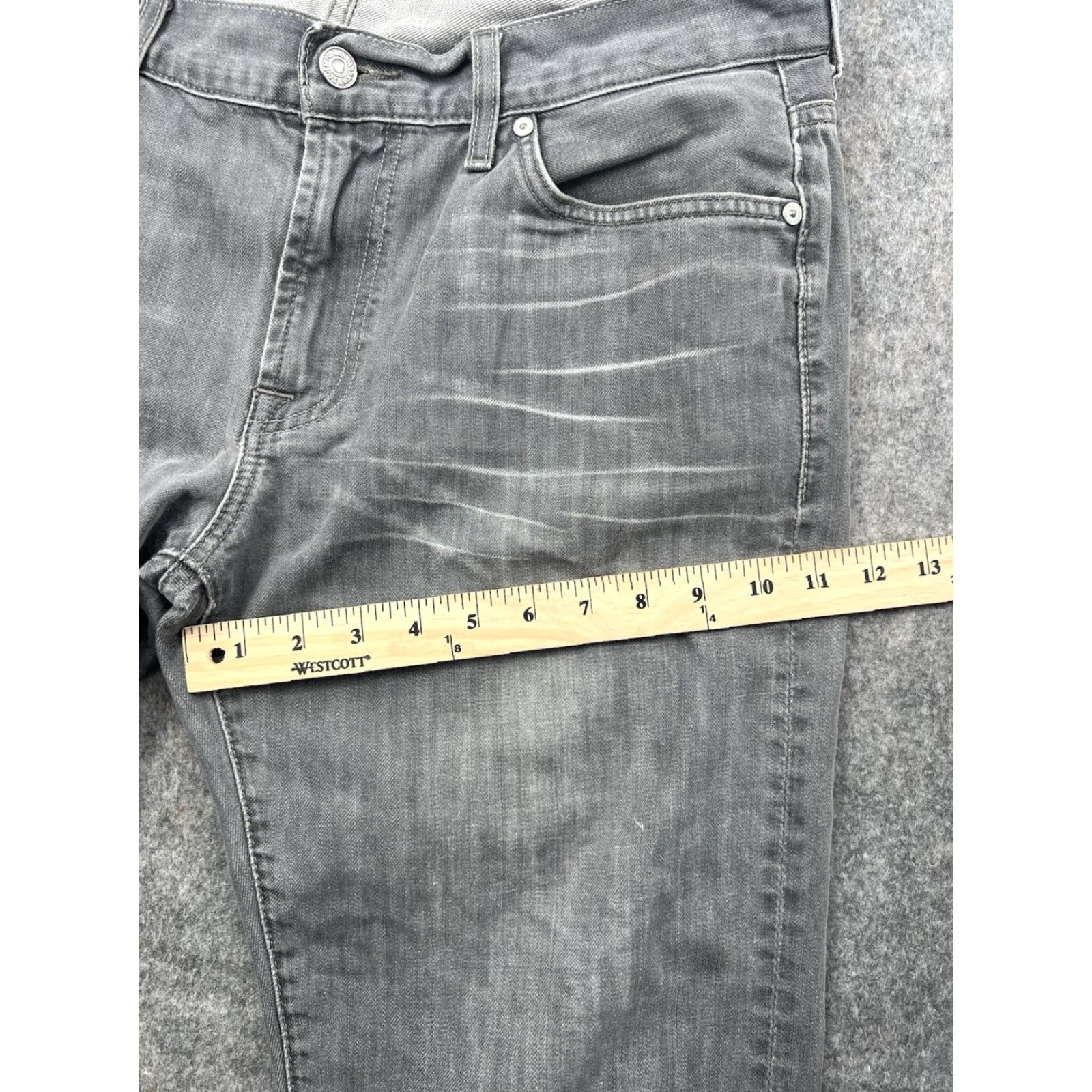 7 For All Mankind 7 For All Mankind Womens Gray Slimmy Straight Jeans | Size 36 | 5-Pocket Denim | Regular Fit Size 25" / US 0 / IT 36 - 4 Thumbnail