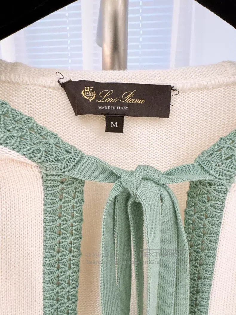 Loro Piana Loro Piana Color Blocked Striped Silk Cotton Knit Cardigan Size M / US 6-8 / IT 42-44 - 4 Thumbnail