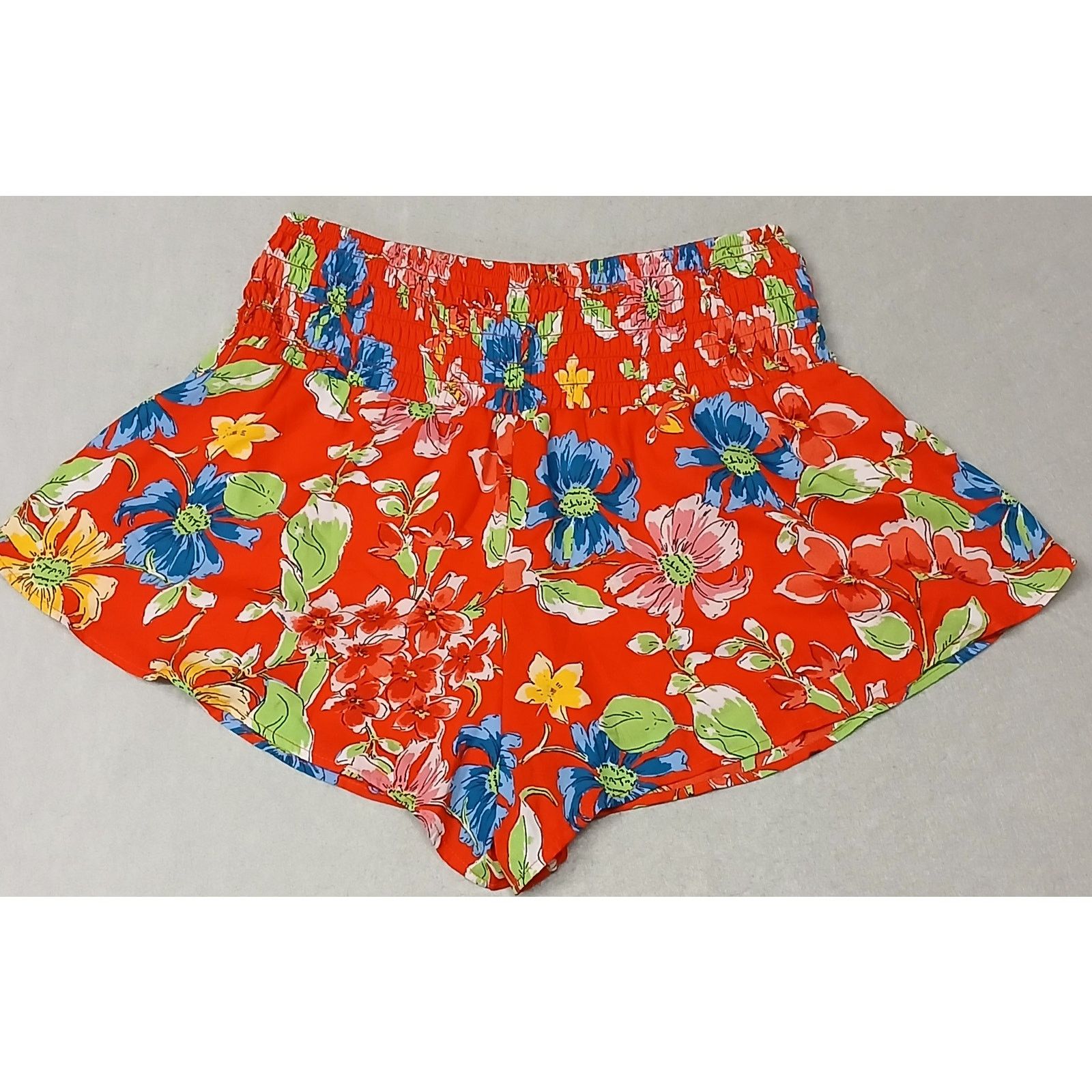 Other Sienna Sky (Large) Red Floral Ruffle Flowy Boho Shorts Size 28" / US 6 / IT 42 - 8 Thumbnail