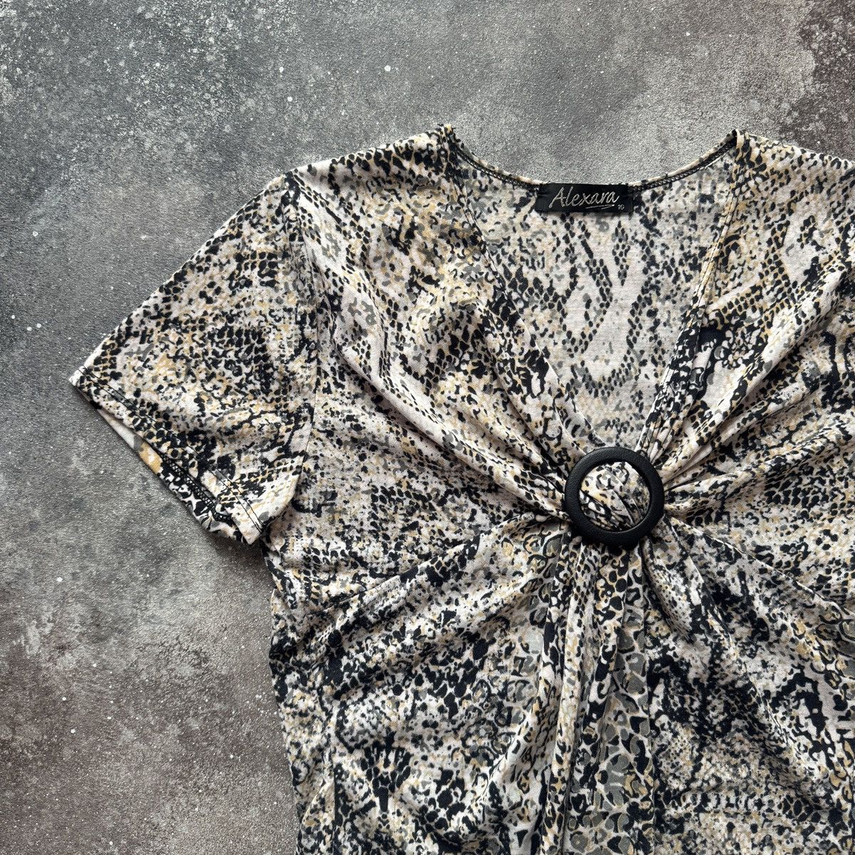 Hysteric Glamour Y2K Aesthetic Vintage Cavalli Style Snake Skin Print Blouse Size L / US 10 / IT 46 - 3 Thumbnail