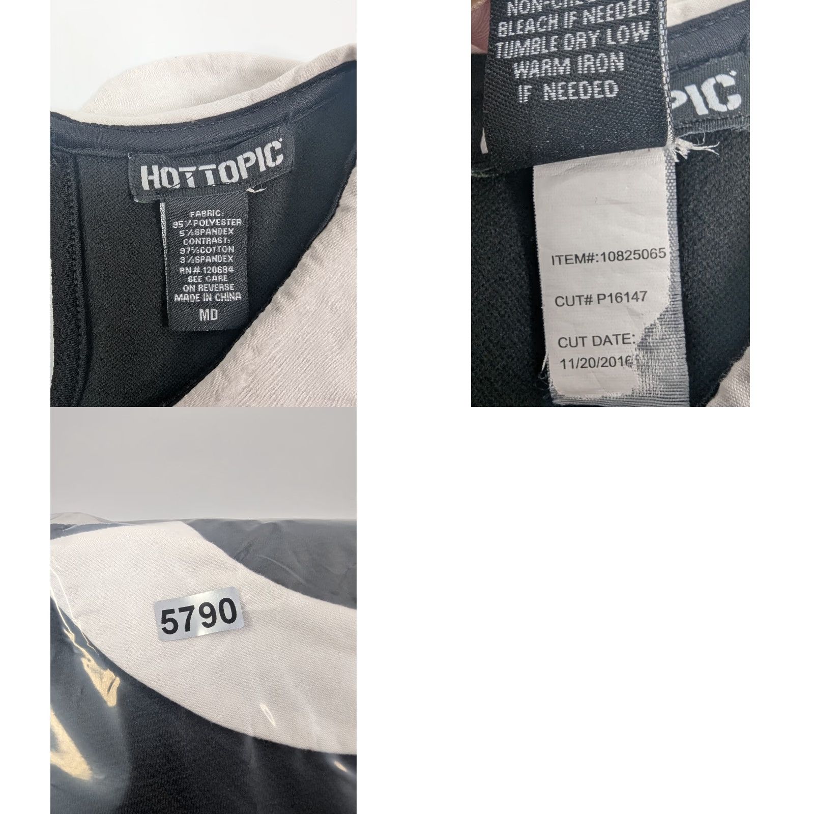 Hot Topic Hot Topic Dress Black Collar Goth Wednesday Adams Vibes Short Sleeve Medium Womens Size 32" / US 10 / IT 46 - 8 Thumbnail