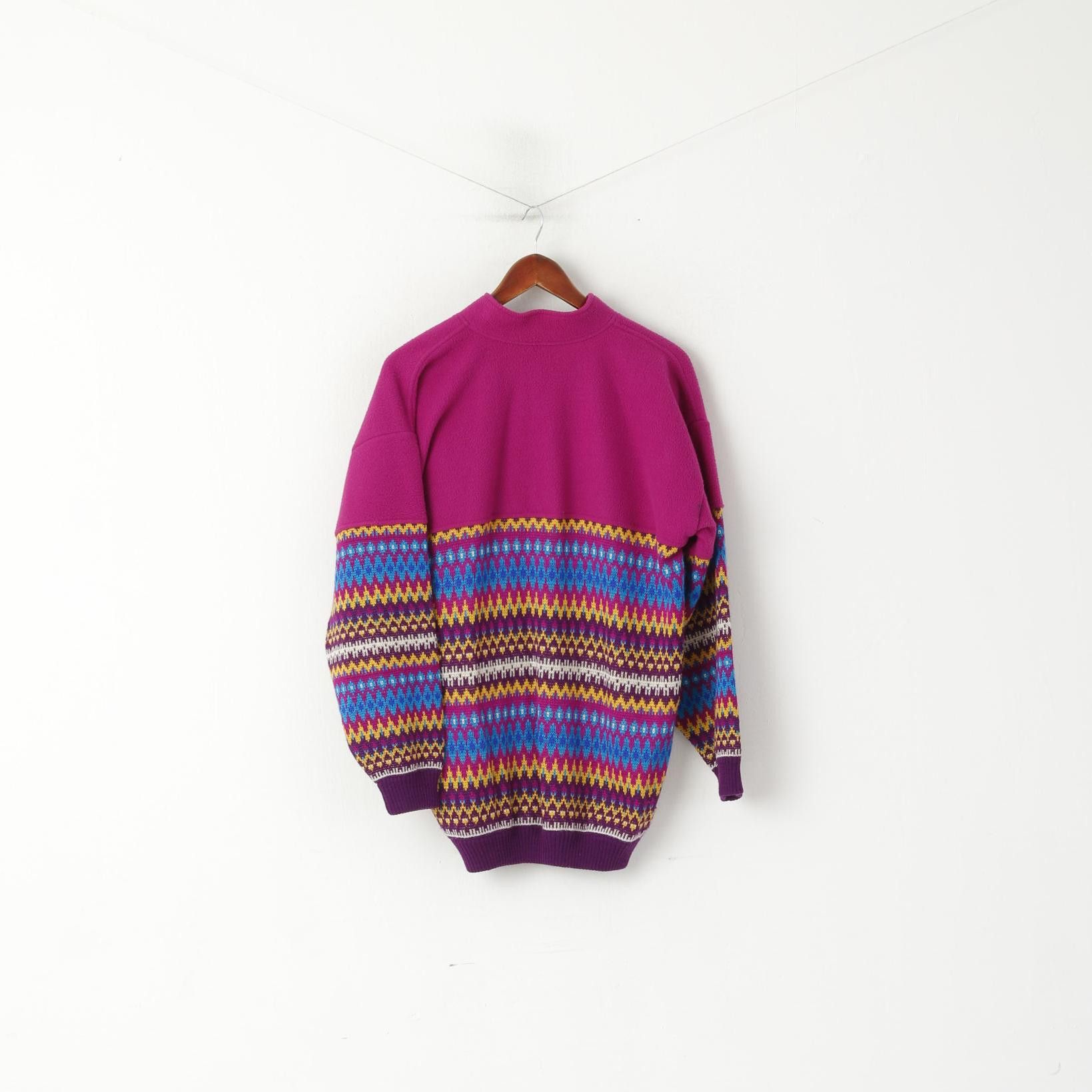 Vintage HC Women L Fleece Top Vintage Purple Nordic 2821 Size L / US 10 / IT 46 - 5 Thumbnail