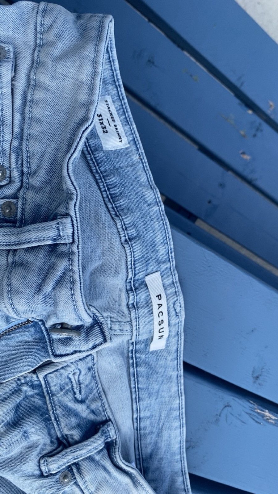Pacsun Bryce Stacked Skinny Jeans Stretch Indigo pacsun sunwear men Size US 31 - 2 Thumbnail