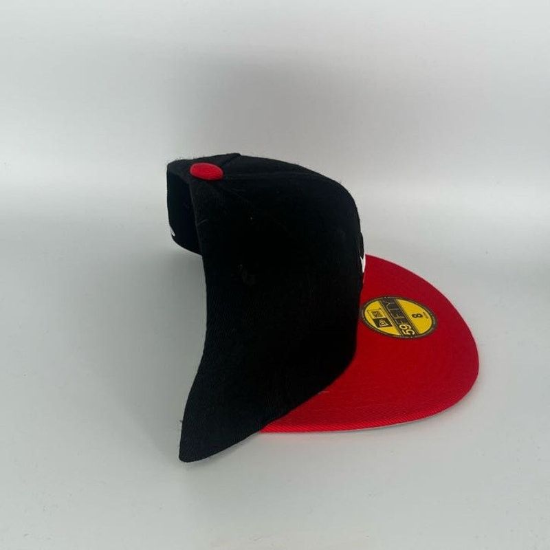 New Era Size 8 Black Red Chicago Bulls New Era NBA 59Fifty Fitted Size ONE SIZE - 3 Thumbnail