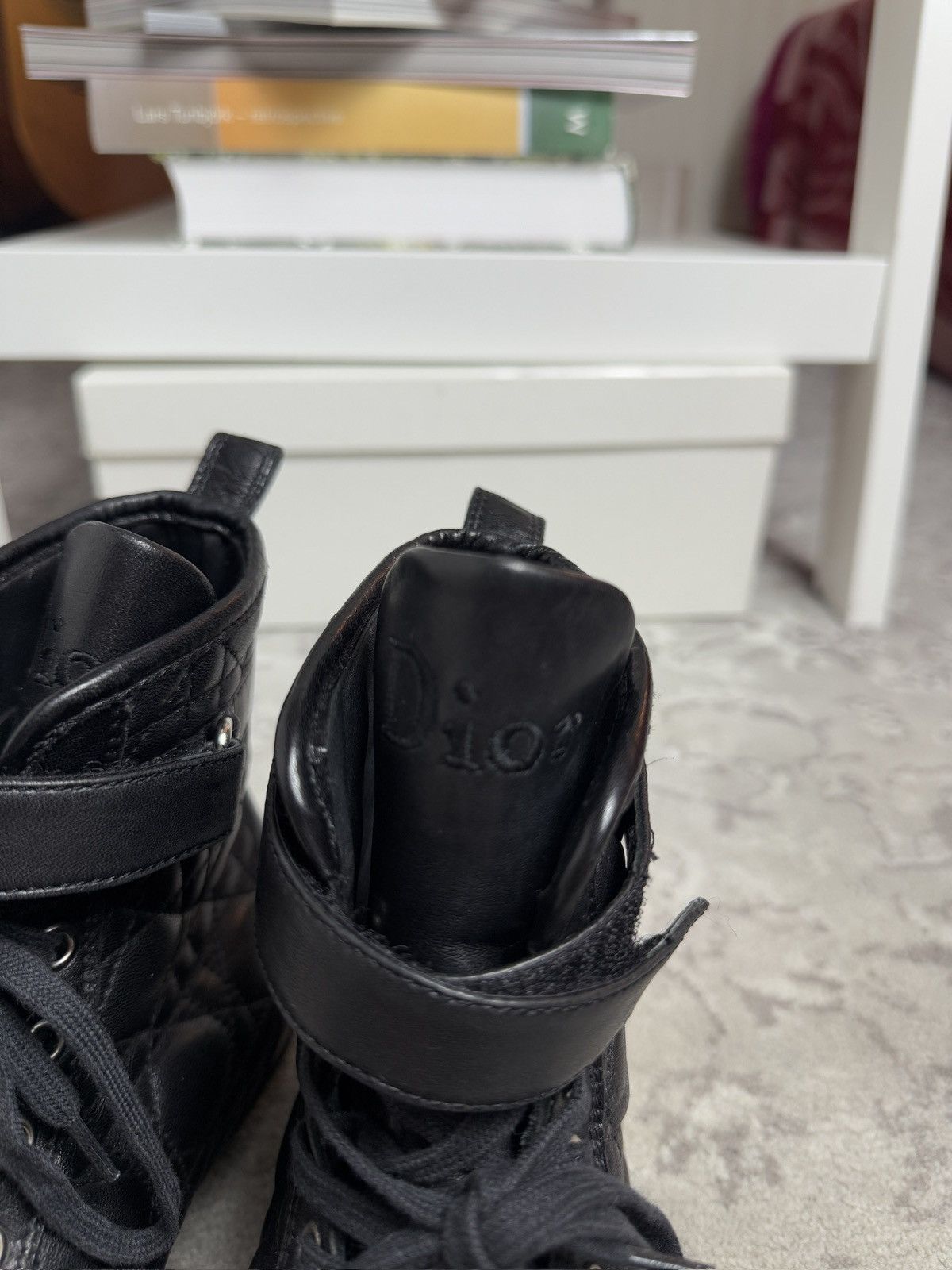 Dior × John Galliano Vintage y2k Dior leather high top boxing moto biker shoes Size US 6 / IT 36 - 7 Thumbnail