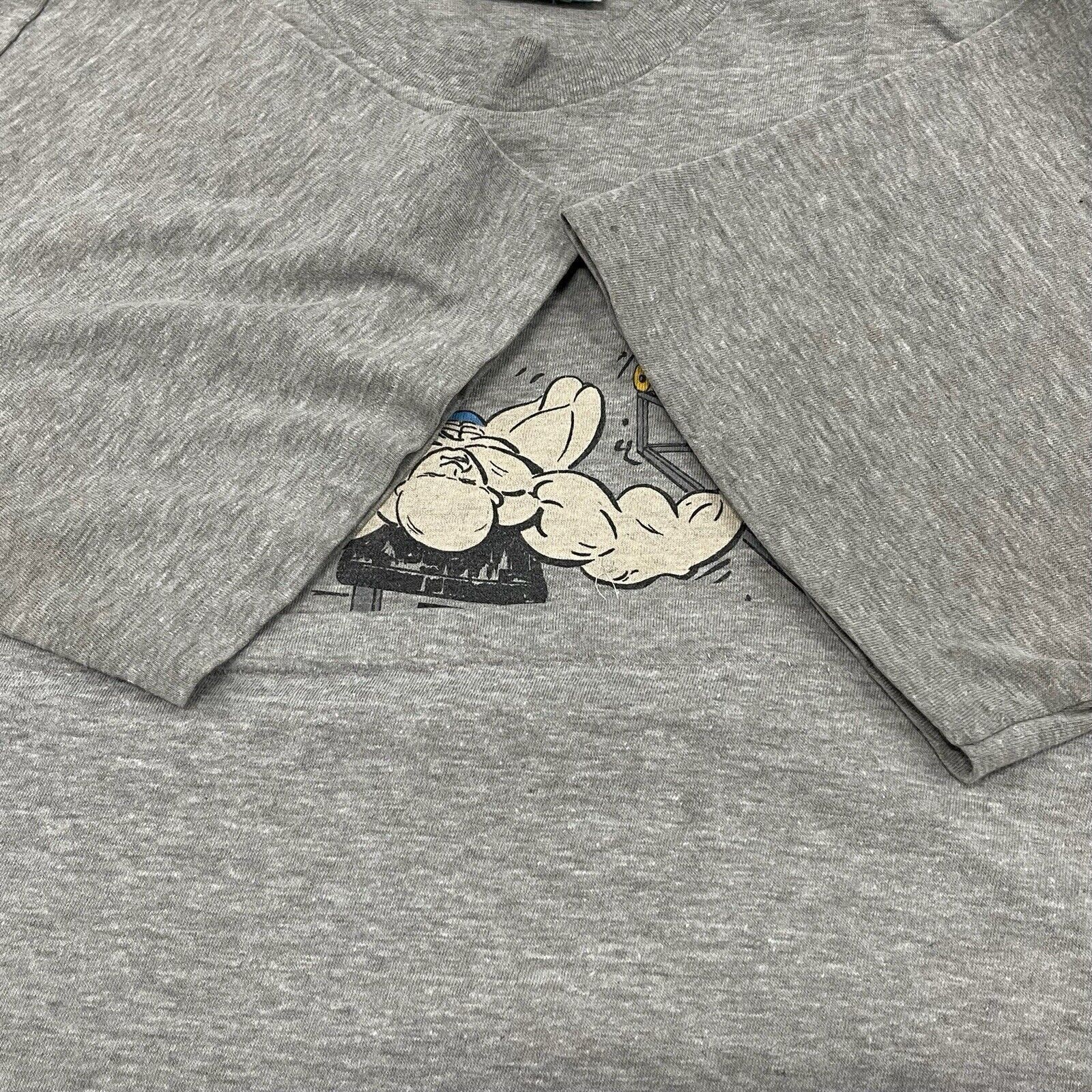 Hanes × Vintage Vintage 80s Golds Gym "Flys" Bodybuilding Gray T Shirt GRAIL Size US XL / EU 56 / 4 - 4 Thumbnail