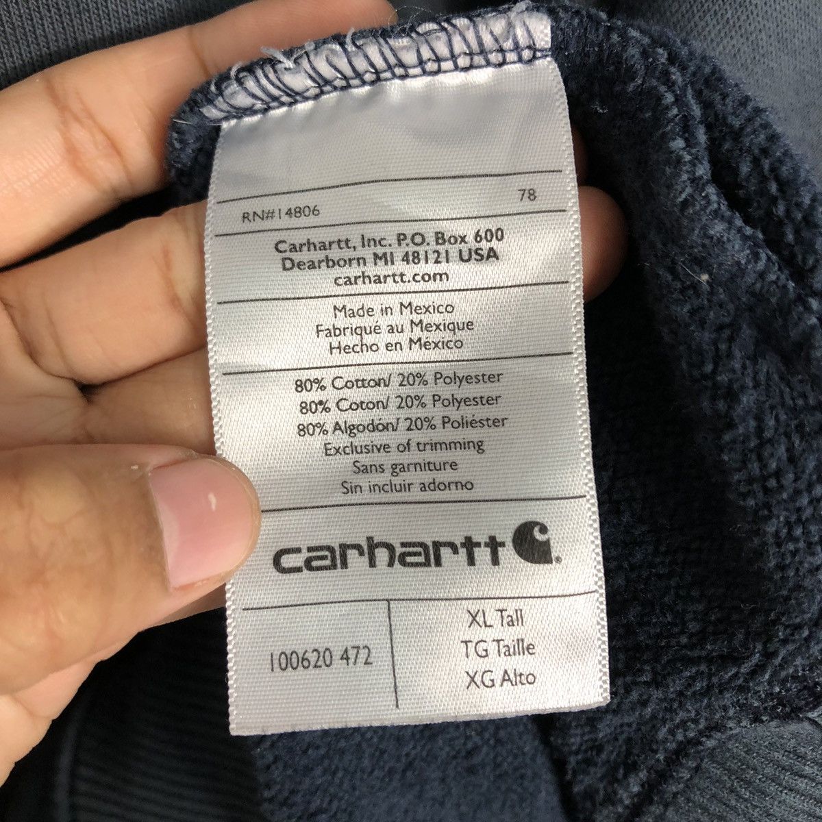Carhartt × Vintage 📌Vintage Sweatshirt Carhartt Small Logo Pull Over Style Size US XL / EU 56 / 4 - 15 Thumbnail