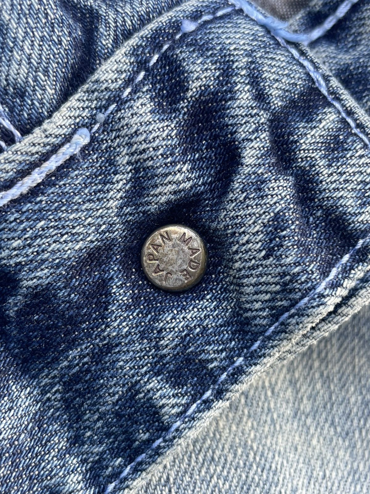 Japanese Brand × Vintage Vintage Blue Way Flare Faded Denim Size US 33 - 16 Thumbnail