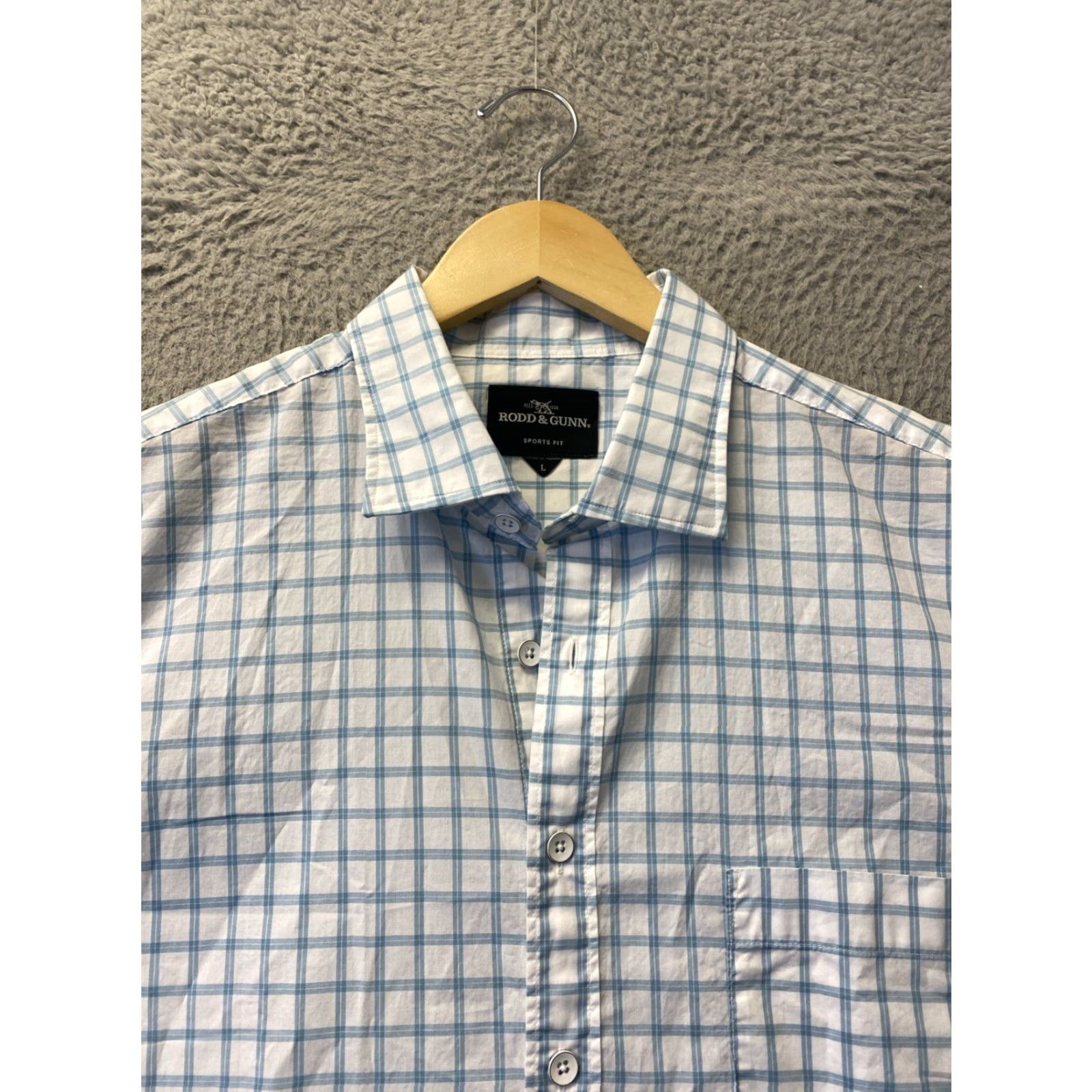 Rodd & Gunn RODD & GUNN Sports Fit Button Up Shirt Mens L White Turquoise Long Sleeve /0093 Size US L / EU 52-54 / 3 - 3 Thumbnail