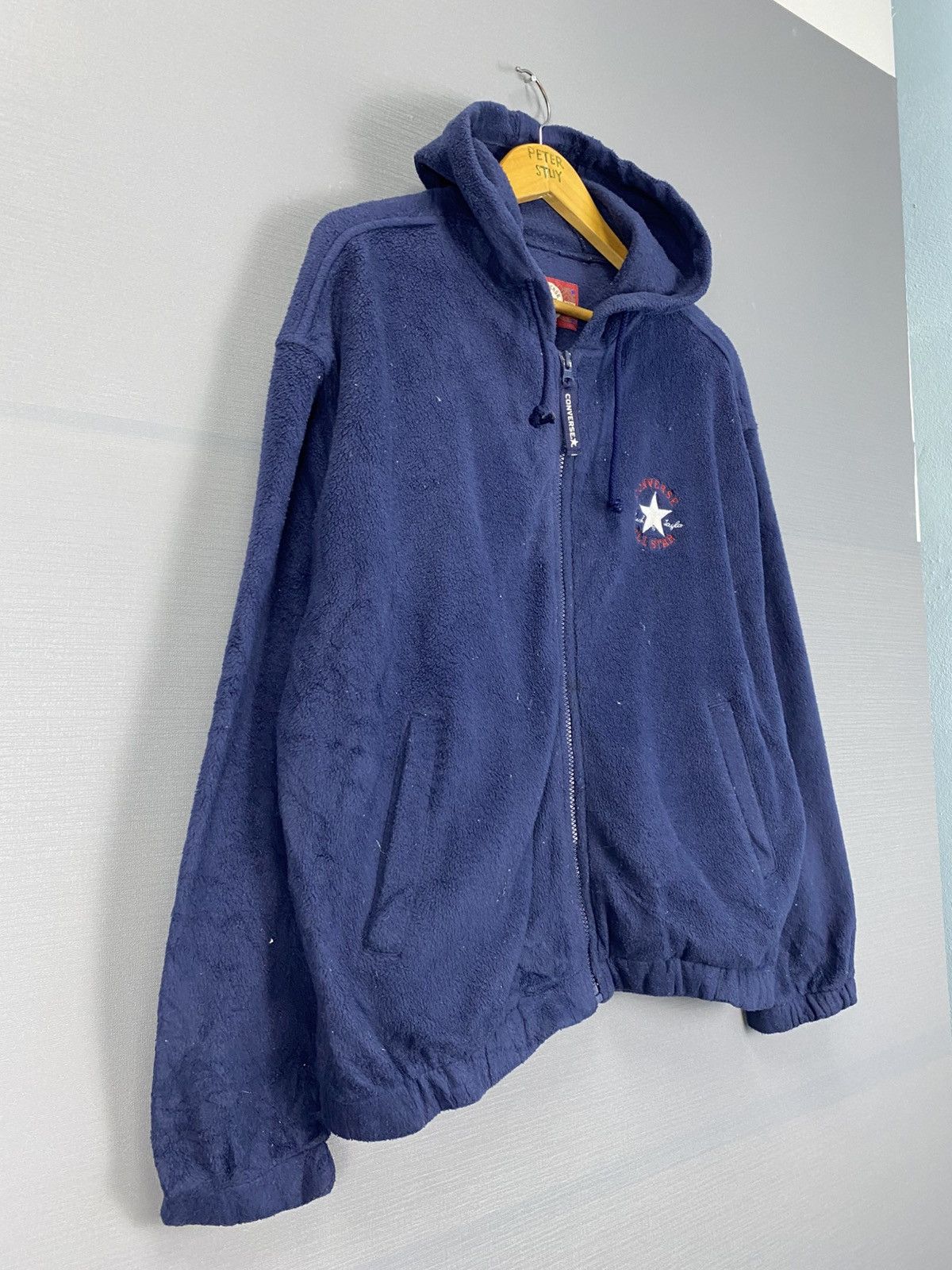 Converse × Vintage Vintage Converse Streetwear Fleece Hoodie Size US L / EU 52-54 / 3 - 4 Thumbnail