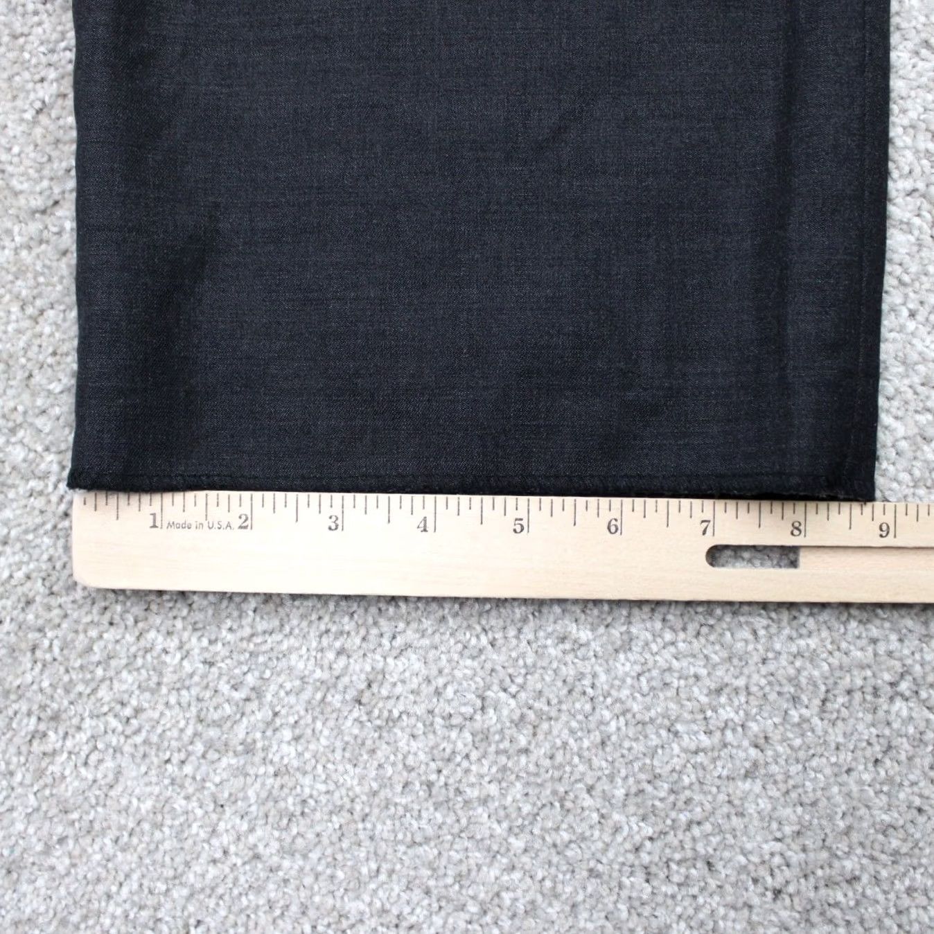 Banana Republic Banana Republic Dress Pants Mens 35x32 Black 100% Wool Flat Front Acetate Lined Size US 35 - 6 Thumbnail