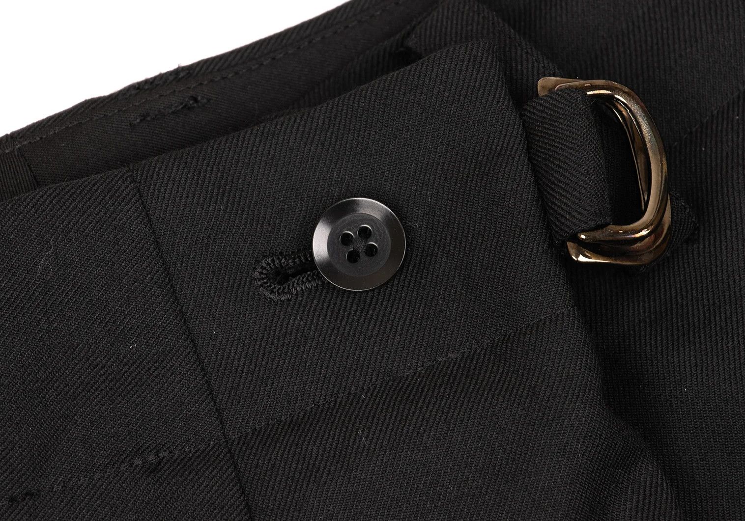 Yohji Yamamoto Wool-Poly Gabardine Belted Sarouel Pants in Black Size US 34 / EU 50 - 5 Thumbnail