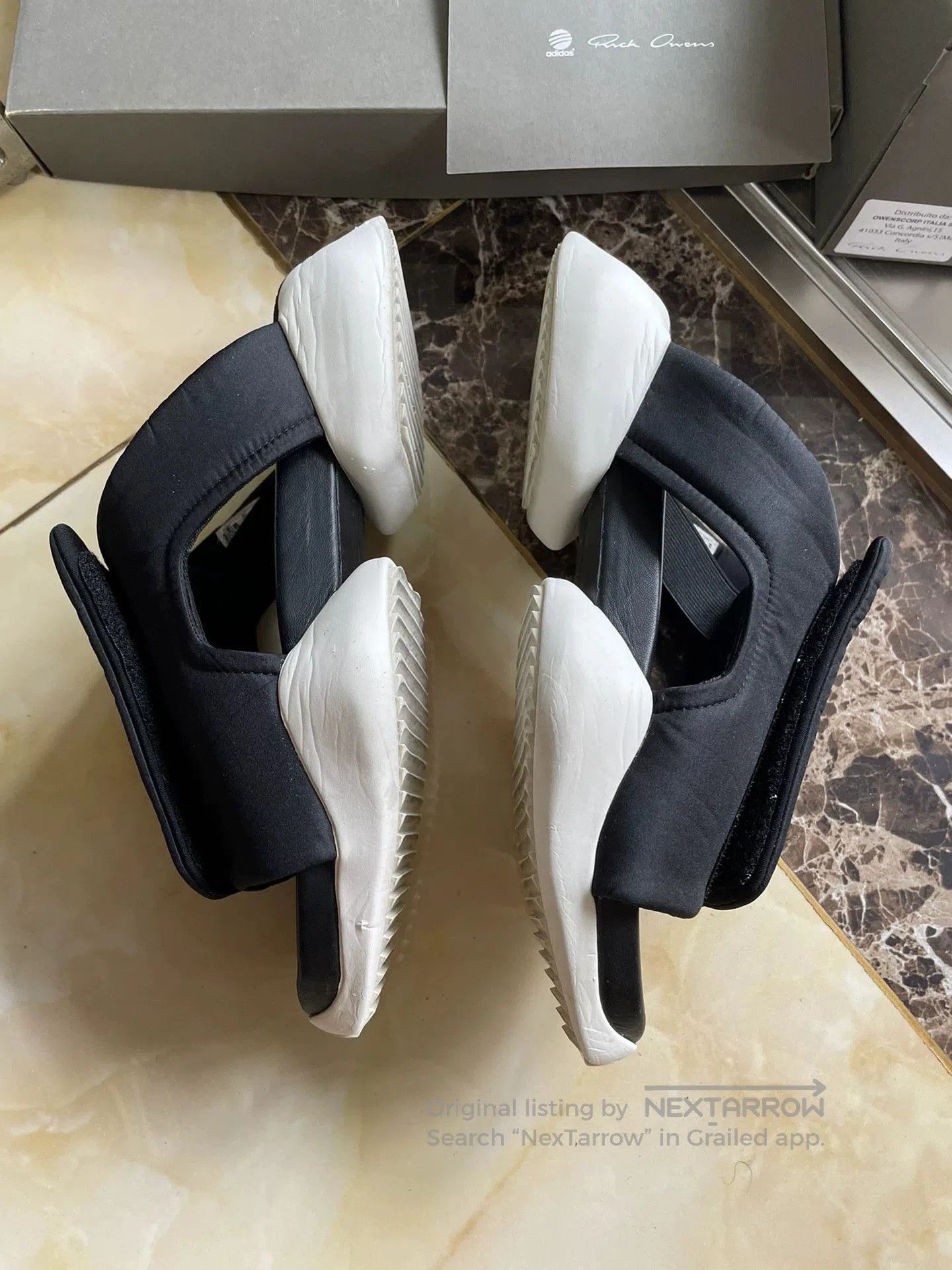 Rick Owens Rick Owens x Adidas Tank Slides AQ2822. Size US 7 / EU 40 - 6 Thumbnail