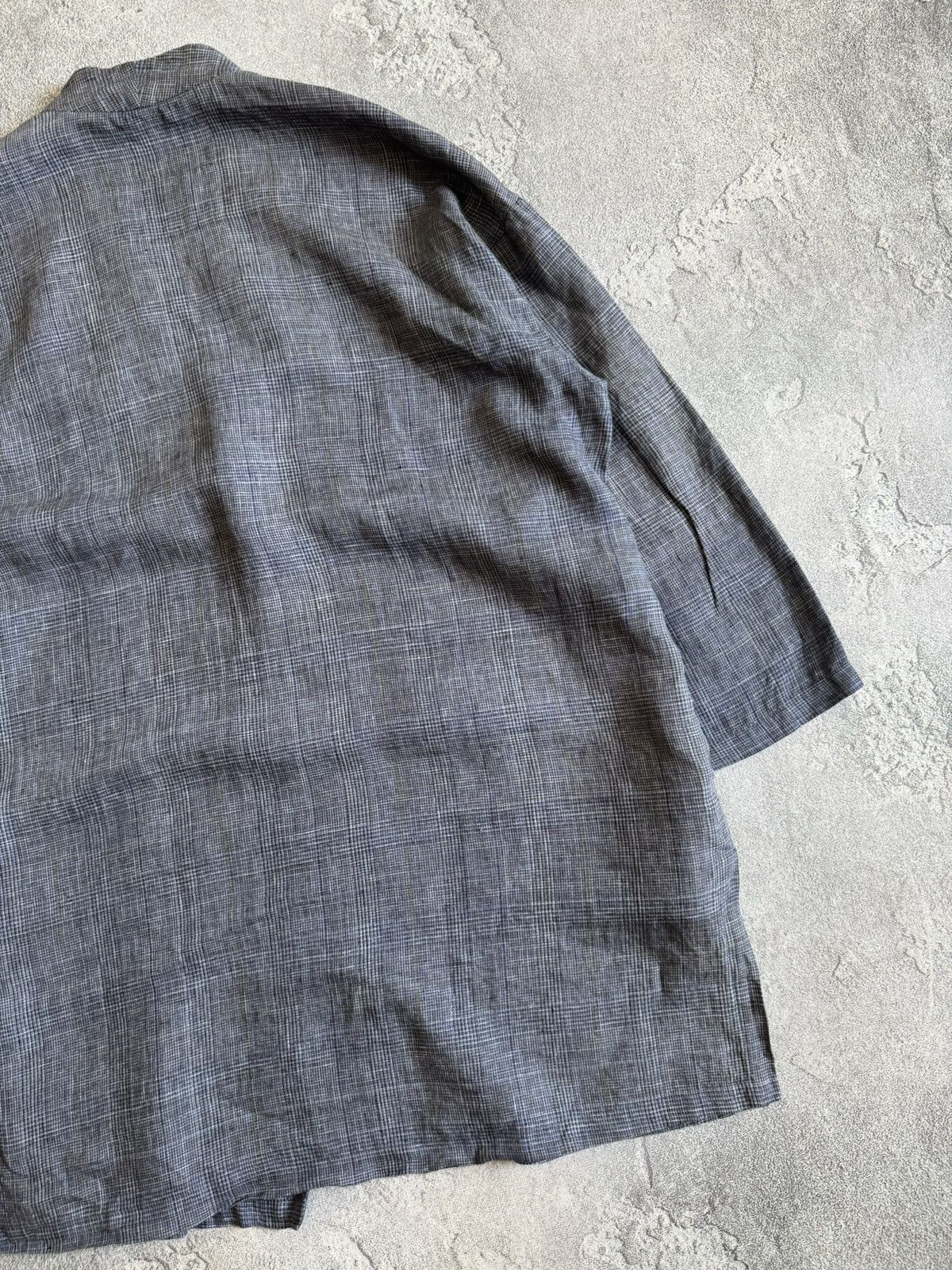 OSKA Oska 2size lino button up cape poncho dress shirt linen Size M / US 6-8 / IT 42-44 - 15 Thumbnail