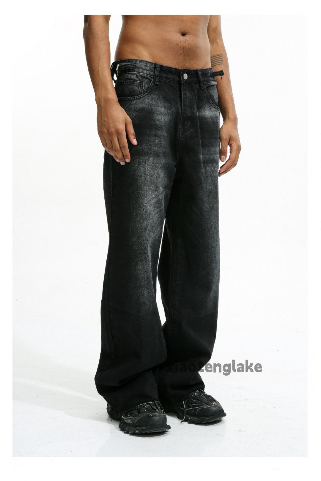 Jean × Vintage washed faded skate hiphop loose baggy jeans Size US 30 / EU 46 - 1 Thumbnail