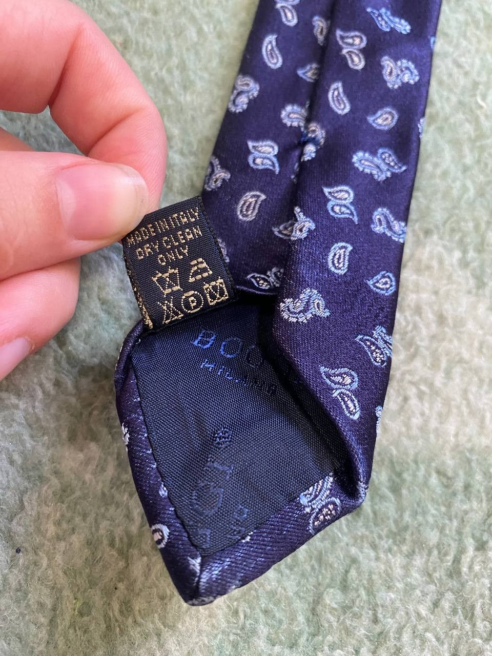 Boggi Streetwear Y2K Purple Tie Print BOGGI MILANO Size ONE SIZE - 4 Thumbnail