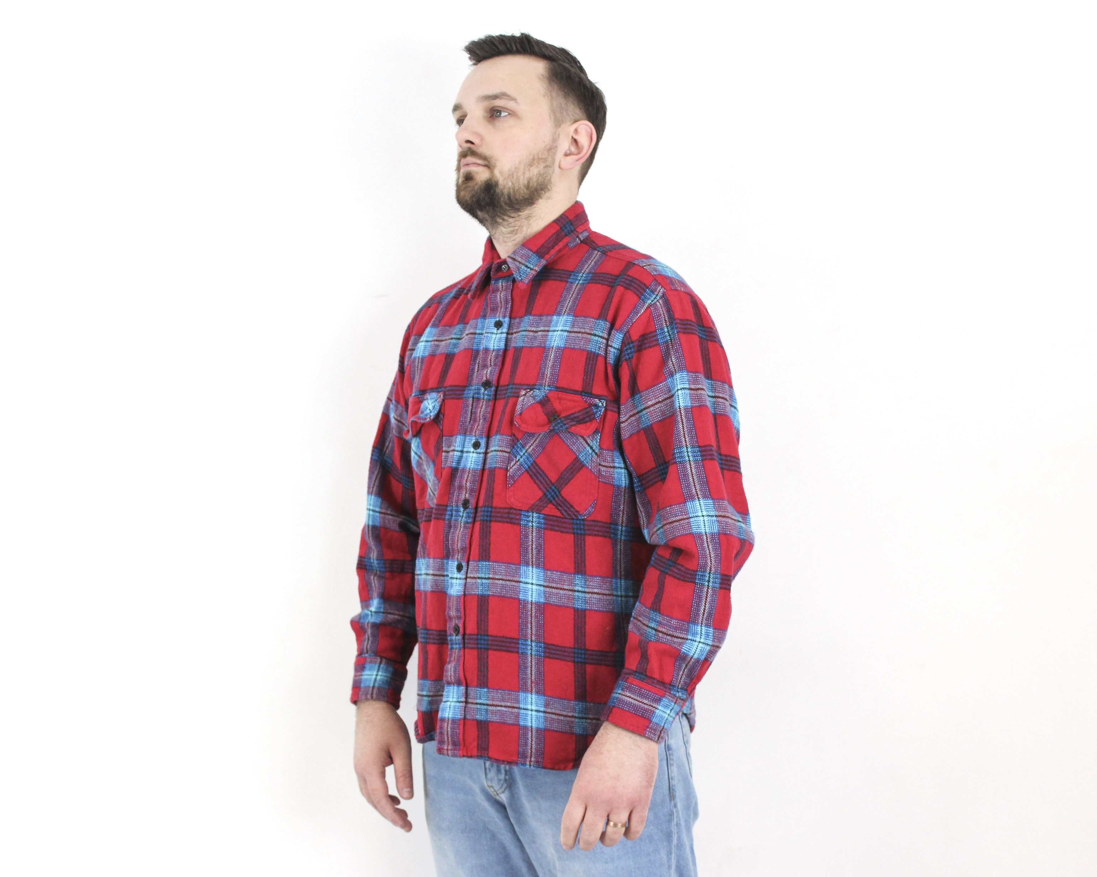 Designer × Other × Vintage Cumberland Men L Heavyweight Flannel Thick Shirt Check Plaid Size US L / EU 52-54 / 3 - 2 Thumbnail