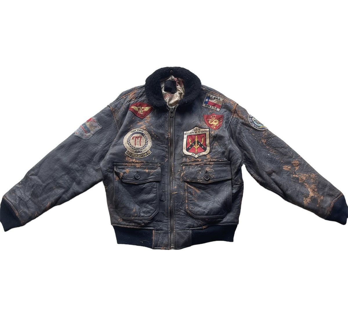 Vintage 🔥RARE🔥 80s AVIREX TYPE G1 LTD FLIGHT GARMENT LEATHER JACKET