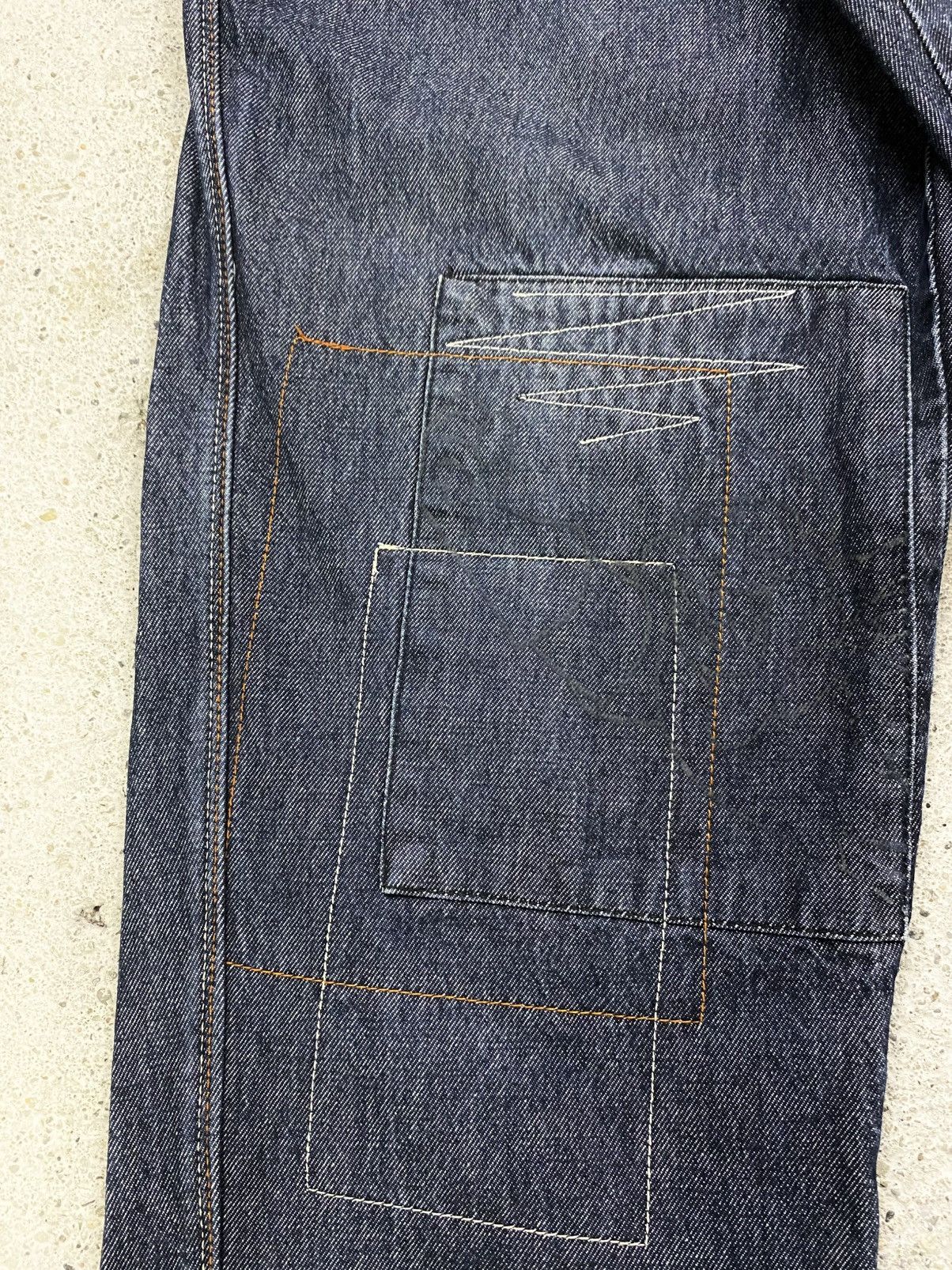 Fubu Fubu platinum raw denim jeans jnco southpole hip hop baggy Size US 34 / EU 50 - 8 Thumbnail