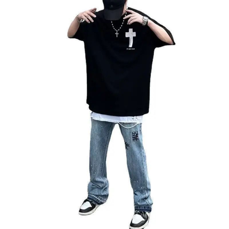Japanese Brand Retro hip-hop straight zipper jeans Size US 32 / EU 48 - 4 Thumbnail