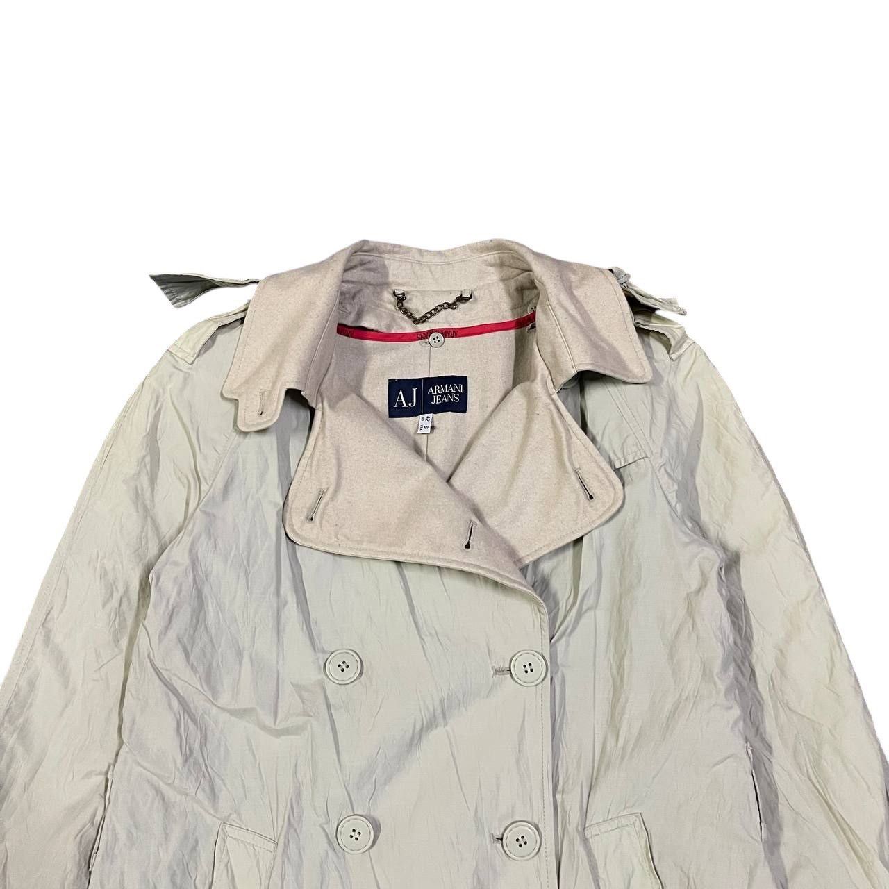 Armani Vintage AJ Armani Jeans Trench Coat Double Breasted Size M / US 6-8 / IT 42-44 - 2 Thumbnail