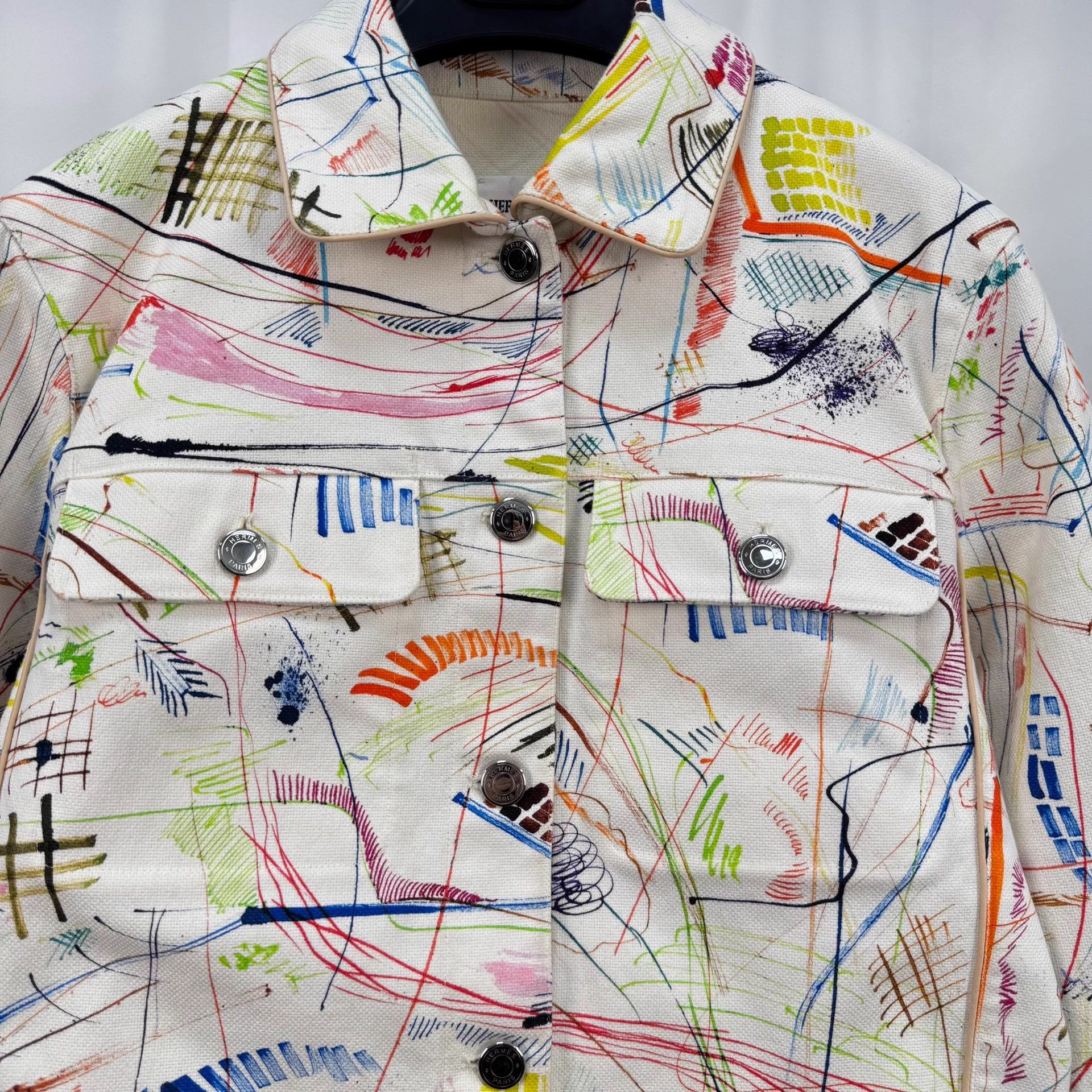 Hermes Hermes 23SS Graffiti Embroidered Denim Jkt 38 New Size S / US 4 / IT 40 - 3 Thumbnail