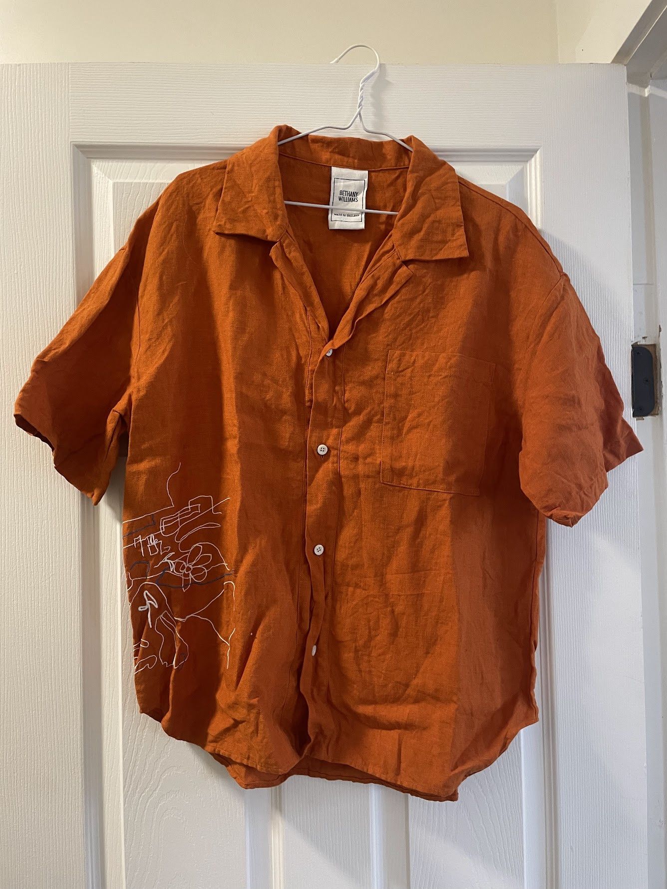 Bethany Williams Short Sleeve Embroidered Shirt Size US XS / EU 42 / 0 - 1 Thumbnail