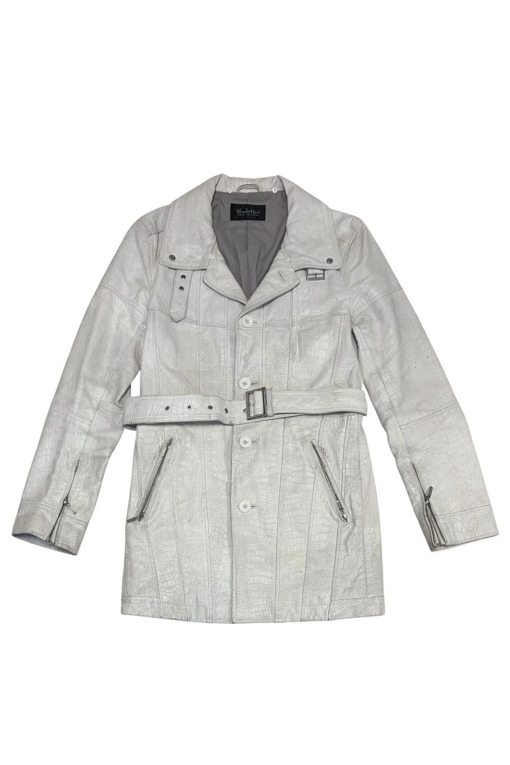 Tornado Mart Tornado Mart embossed lambskin leather trench coat Size US M / EU 48-50 / 2 - 1 Thumbnail