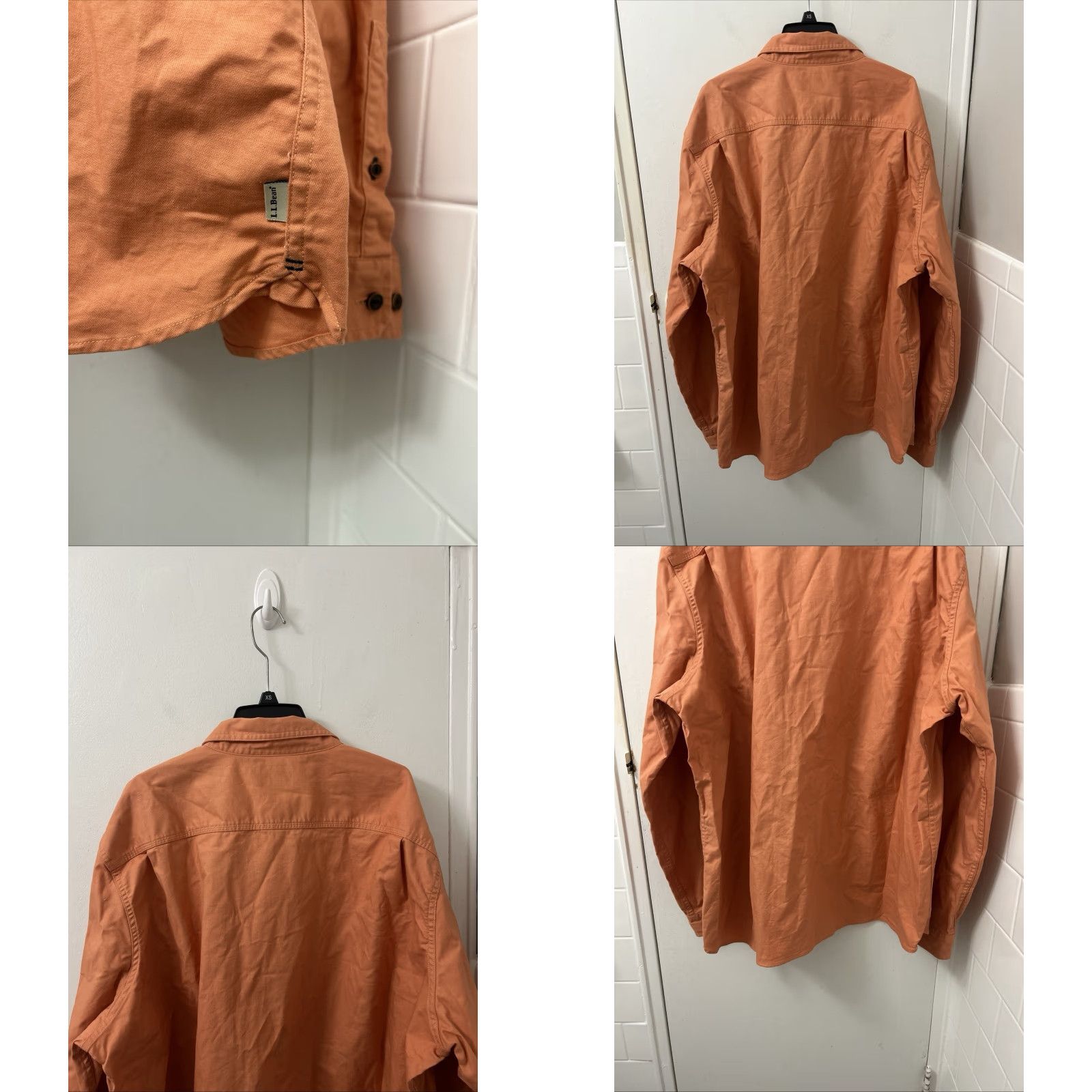 Vintage LL Bean Twill Shirt Mens 2XL Orange Button-Up L/S Casual Modern Fit Beanflex Pocketed - Mens Size US XXL / EU 58 / 5 - 8 Thumbnail