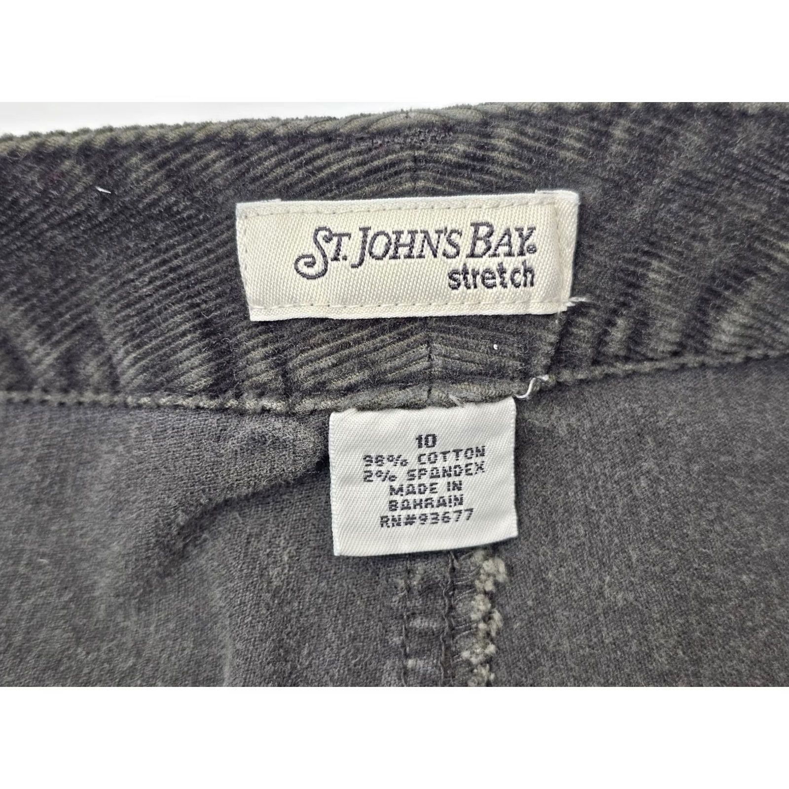 Vintage St. John’s Bay Corduroy Pants Women 10 Olive Green Stretch Straight EUC Size 32" / US 10 / IT 46 - 7 Thumbnail