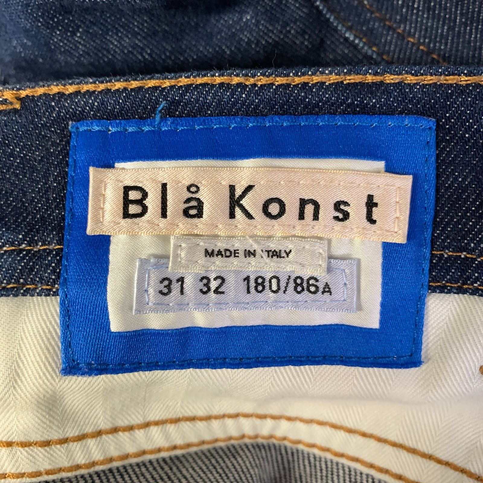 Acne Studios ACNE Size 31 Navy Indigo Contrast Stitch Slim Fit Jeans Size US 31 - 3 Thumbnail